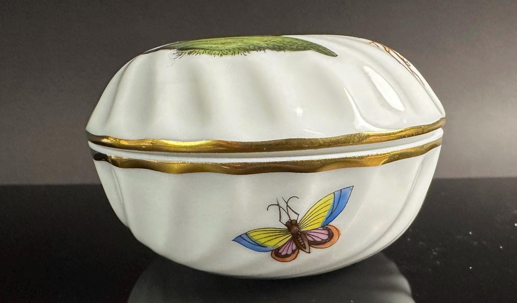 Round Bird Trinket Box by Herend Rothchilds