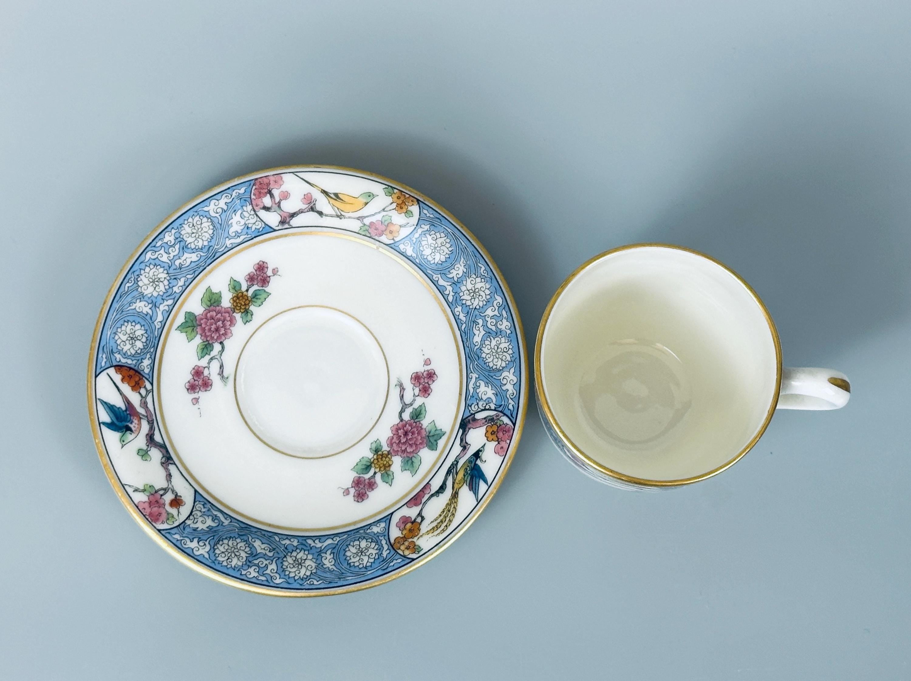 6 Lenox Ming Birds Demitasse Cups and Saucers Older