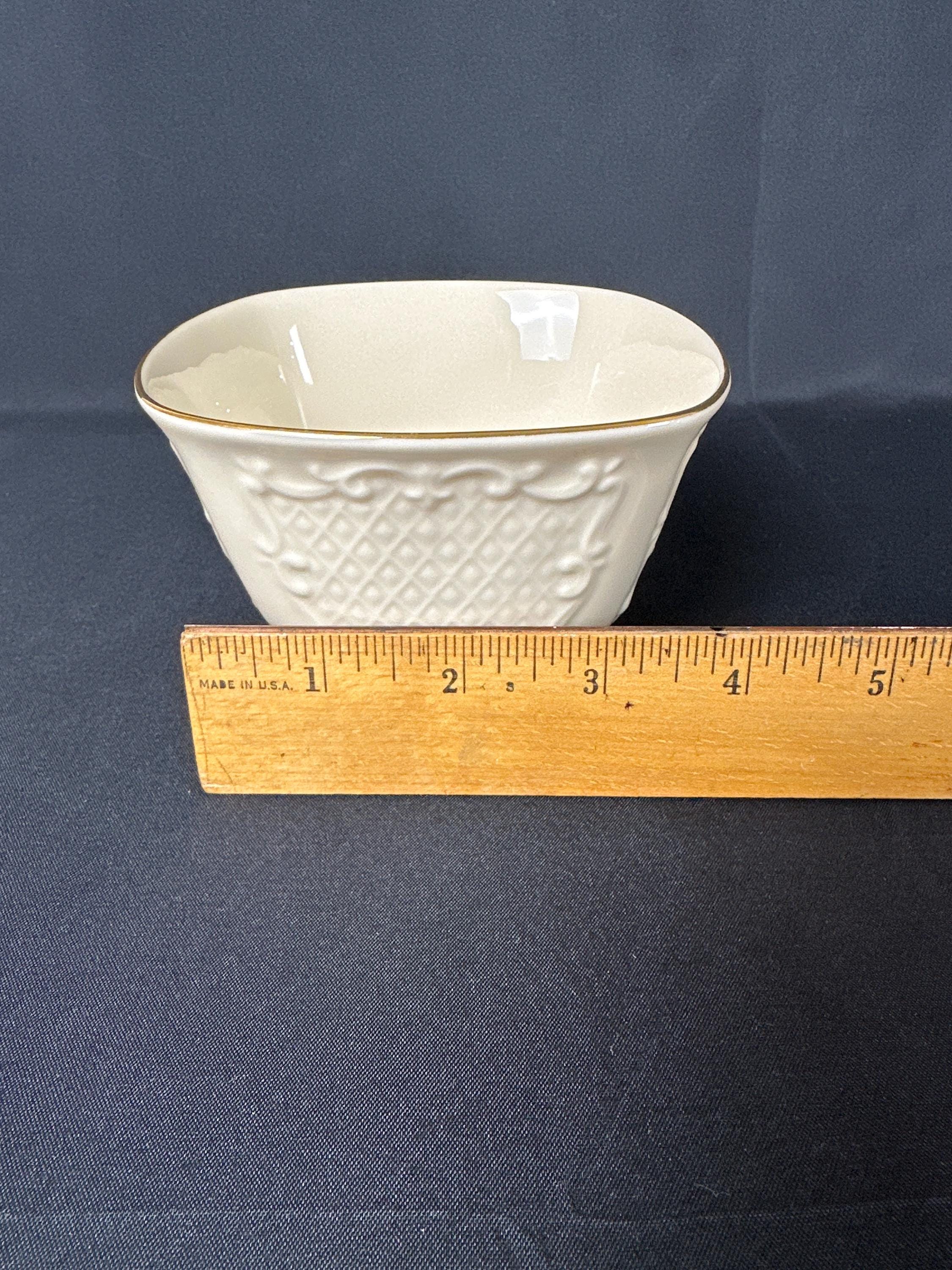 Lenox Canterbury Square Bowl Gold Trim
