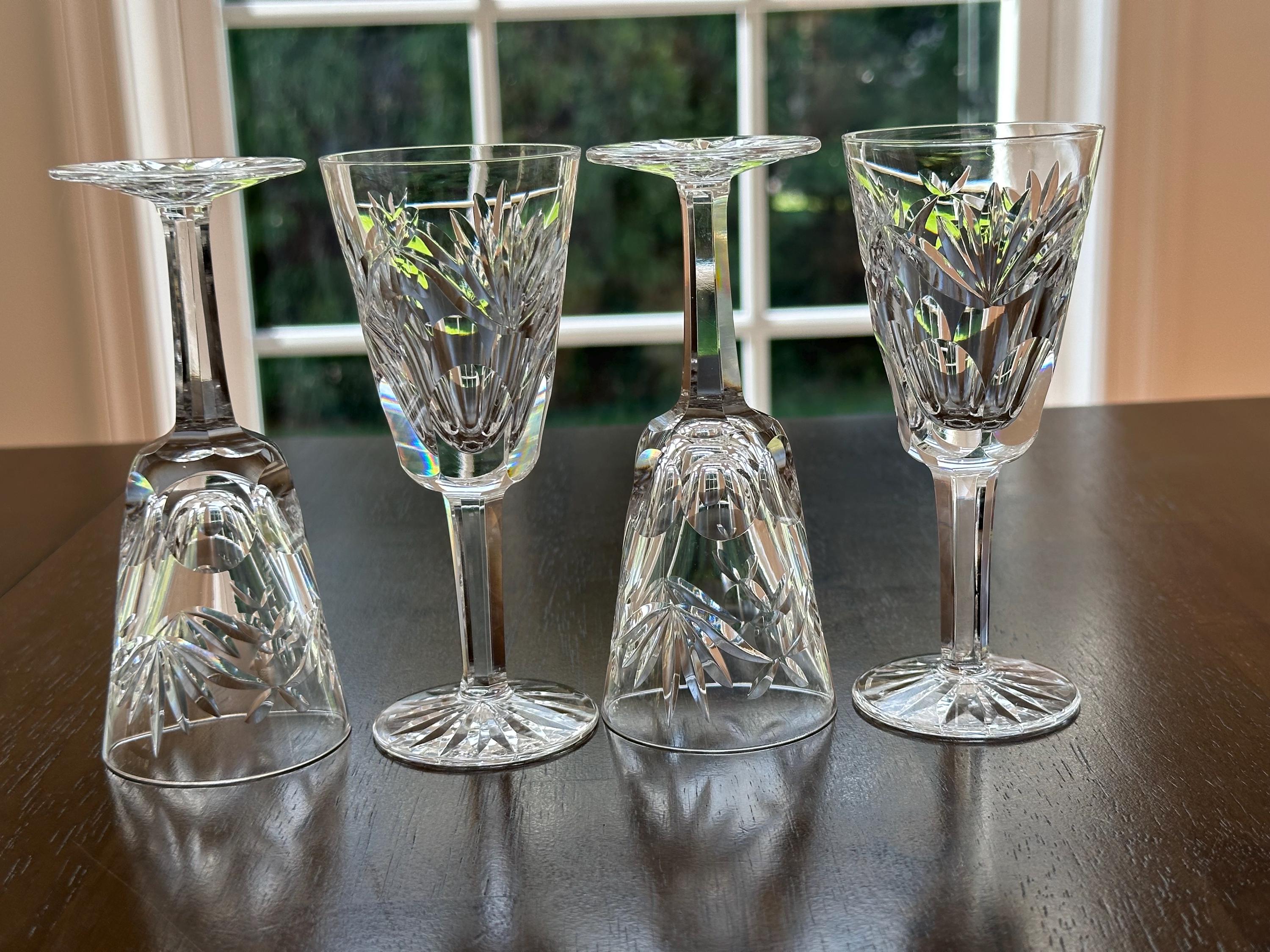 4 Waterford Crystal Sherry Glasses Ashling Pattern