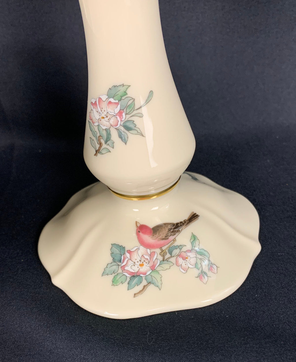 Lenox Serenade Large Serving Bowl and Matching Candlesticks