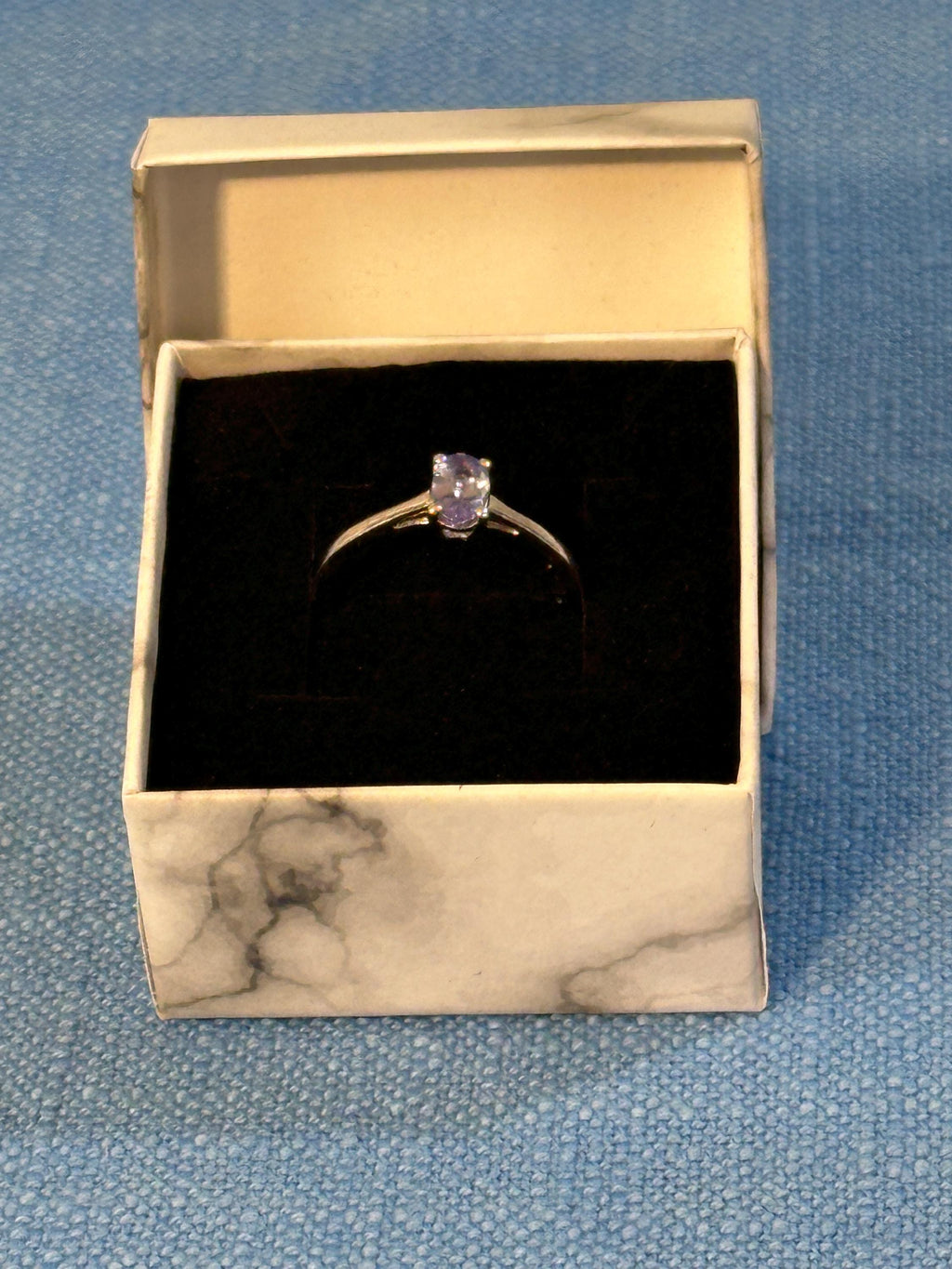 Tanzanite and Sterling Silver Ring size 9