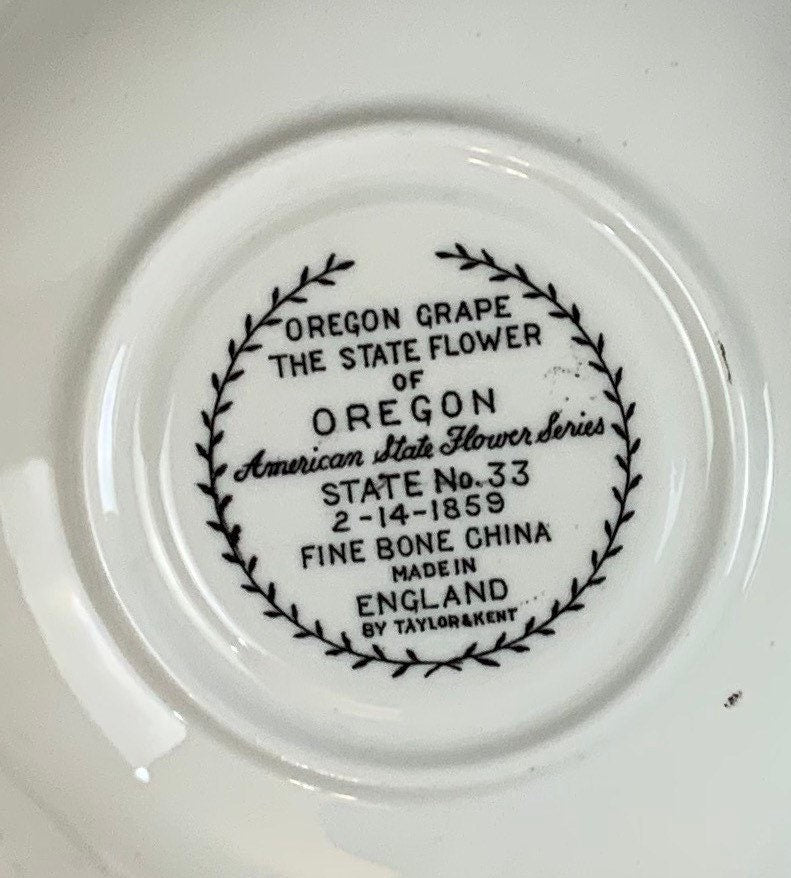Taylor and Kent State Flower Teacup Oregon 1956