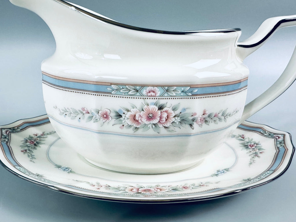 Noritake Rothschild Gravy Boat and Underplate