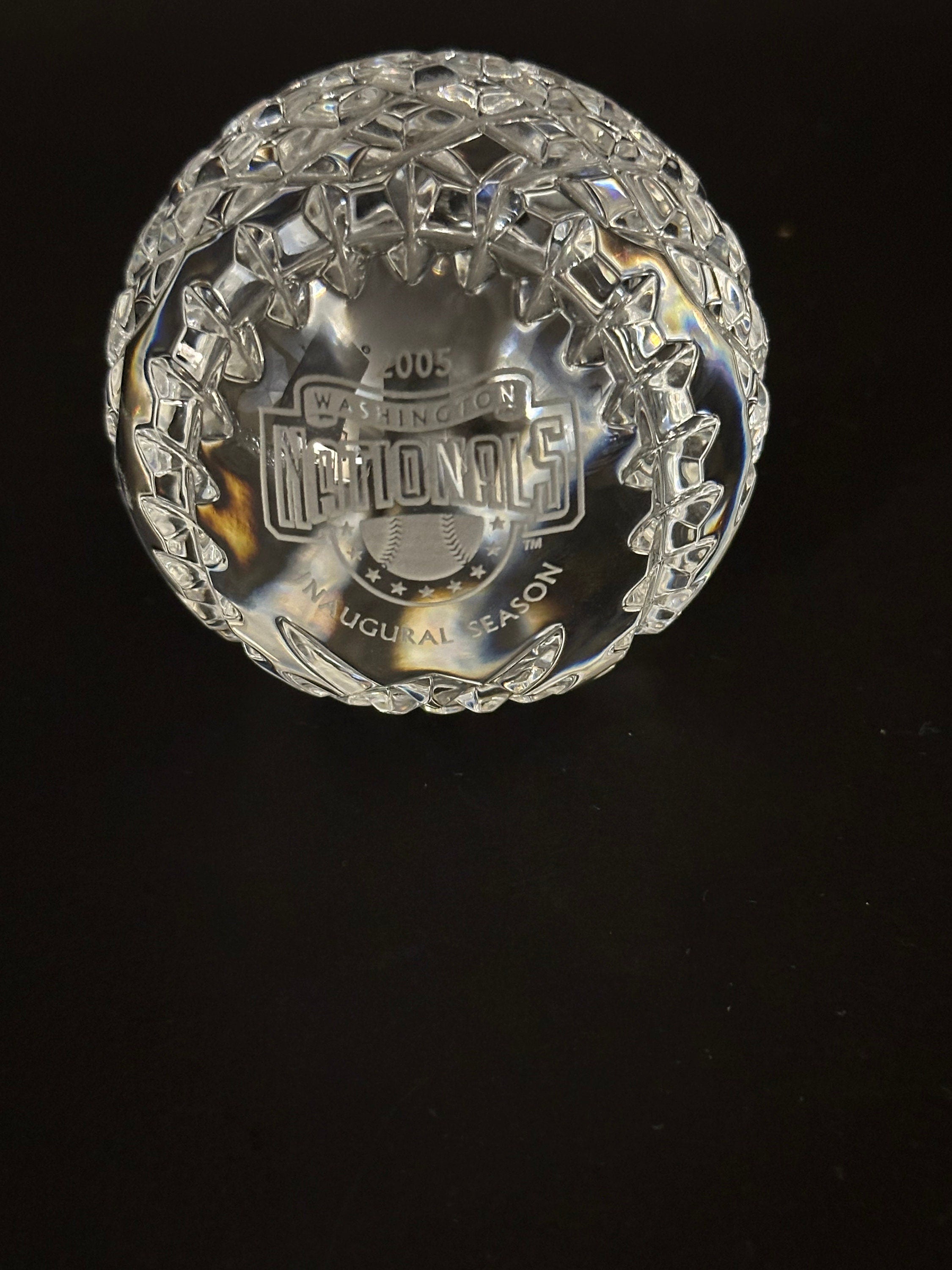 Waterford Crystal Washington Nationals Baseball Paperweight 2005
