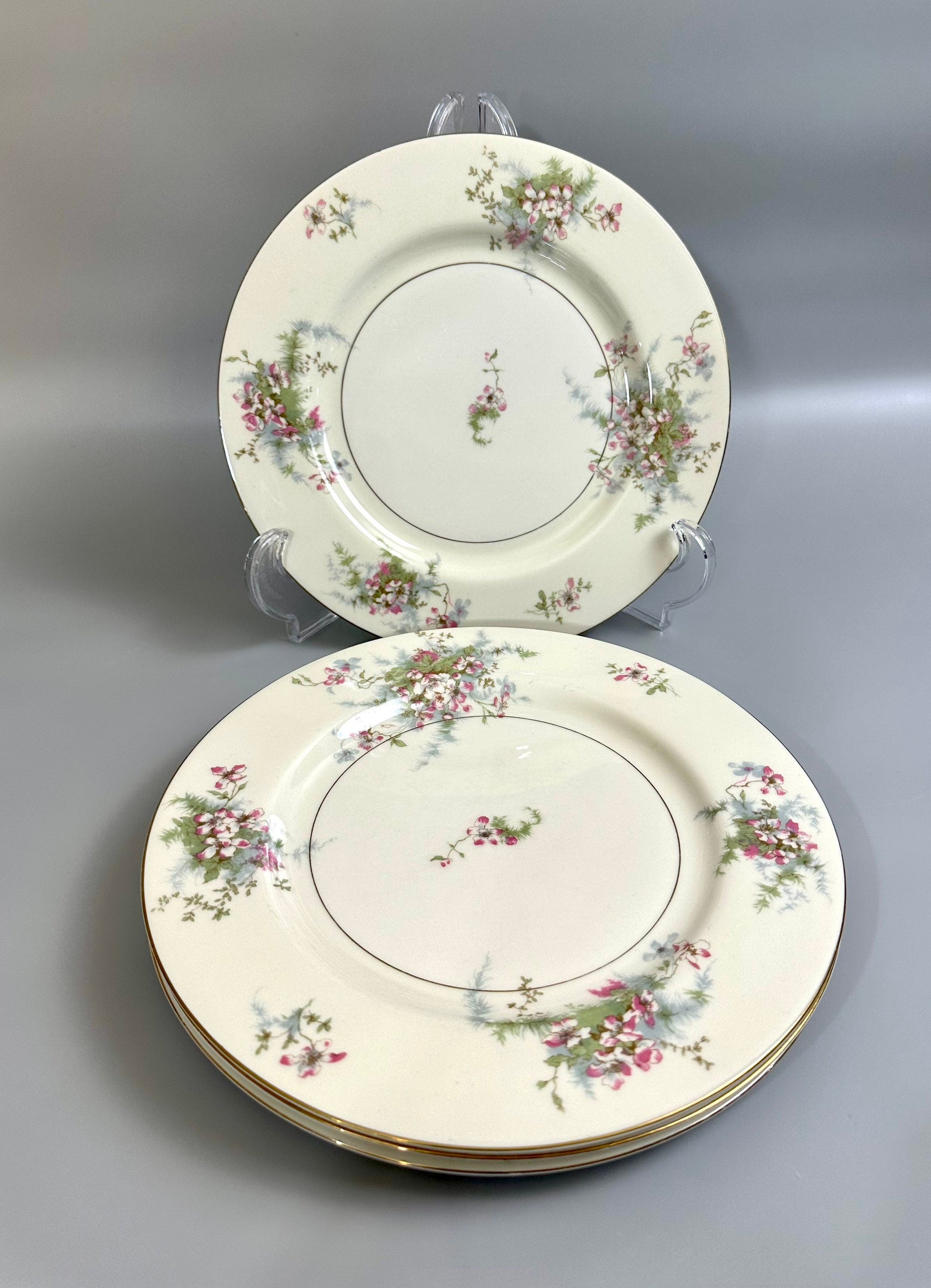 4 Haviland Apple Blossom Dinner Plates