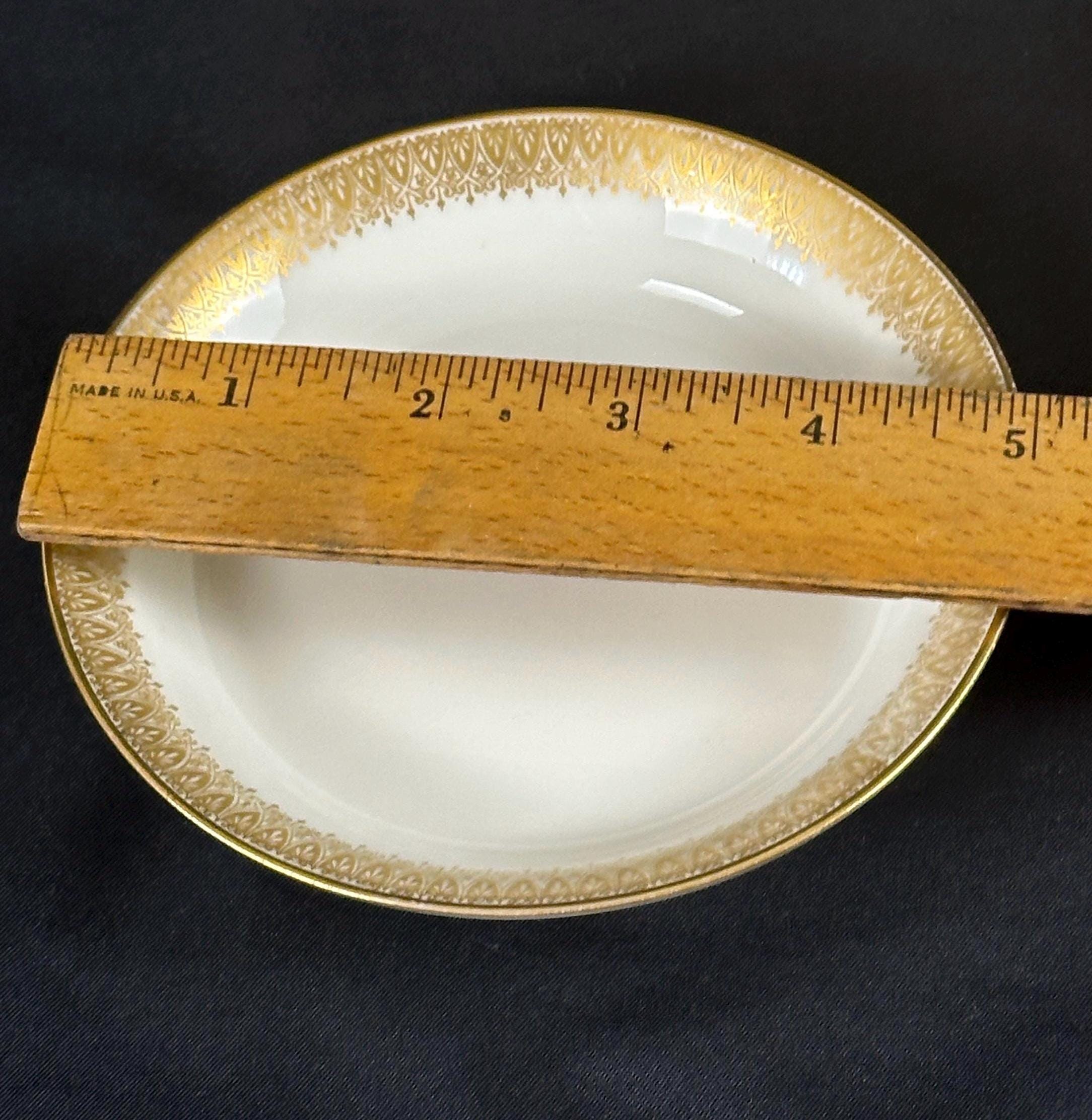 13 Limoges Union Ceramique Fruit Bowls Gold Filigree