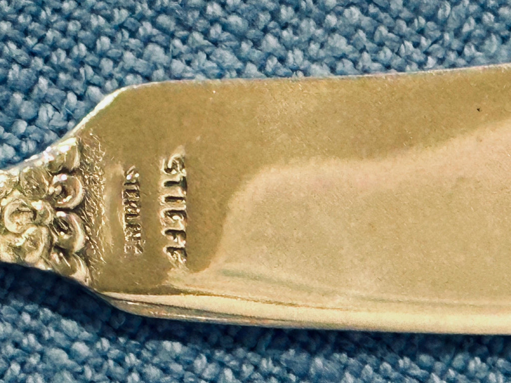 Stieff Rose Sterling Butter Spreader Butter Knife