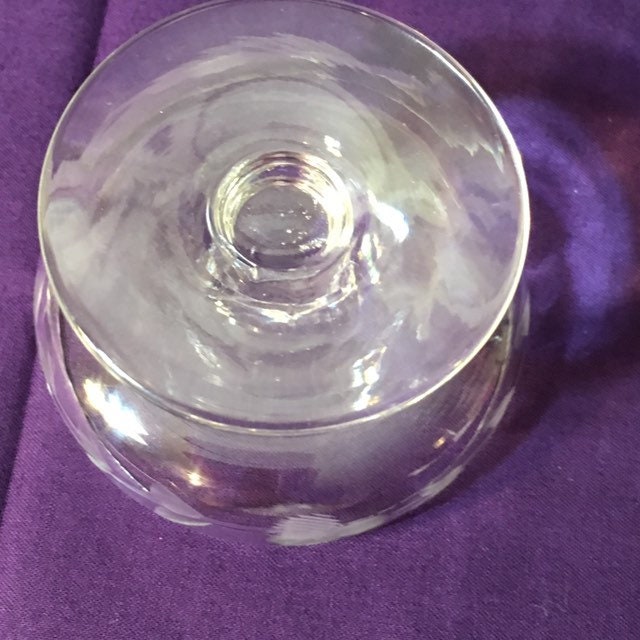 Crystal Salt Cellar with Silver Spoon