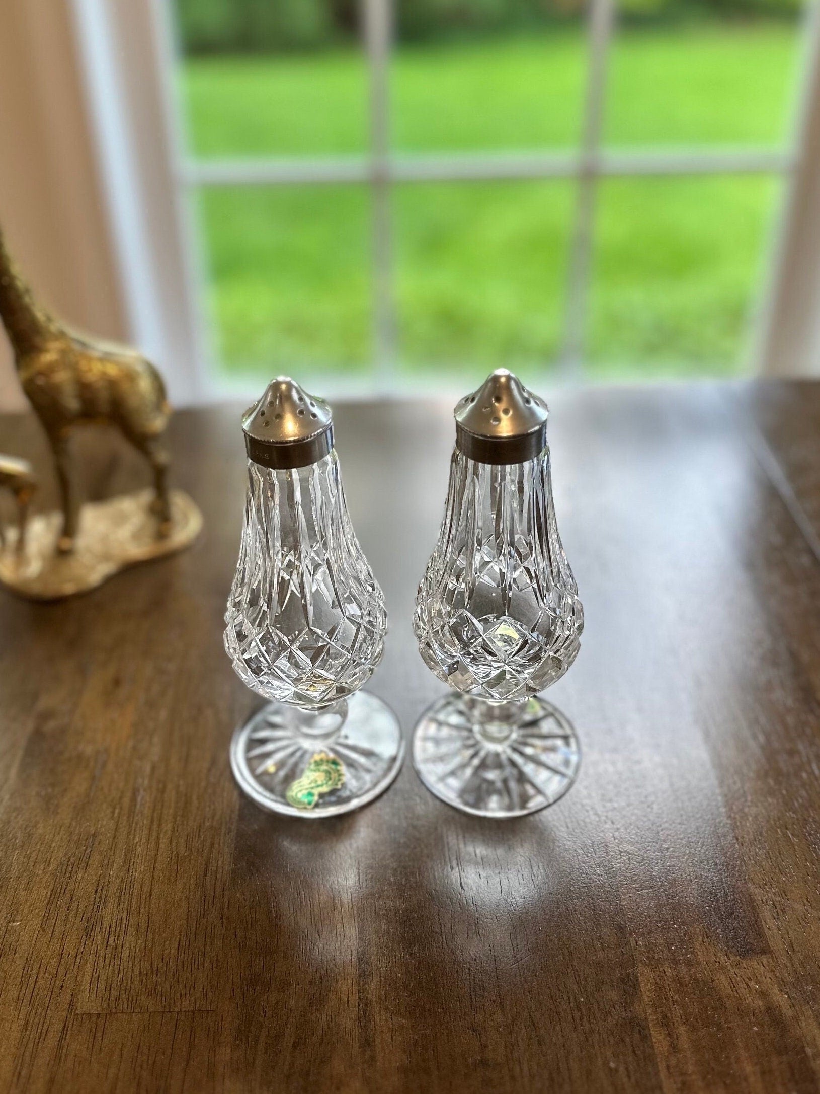 Waterford Lismore Tall Crystal Shakers