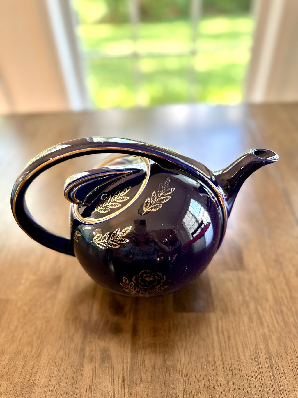Vintage Hall Cobalt Blue Airflow Teapot