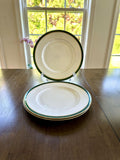 3 Royal Worcester Howard Leather Green Dinner Plates