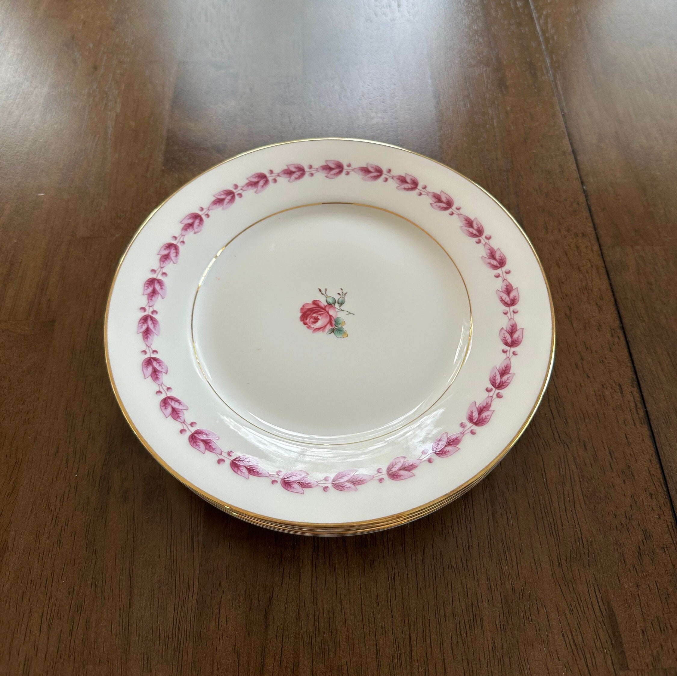 4 Richard Ginori Camelia Salad Plates