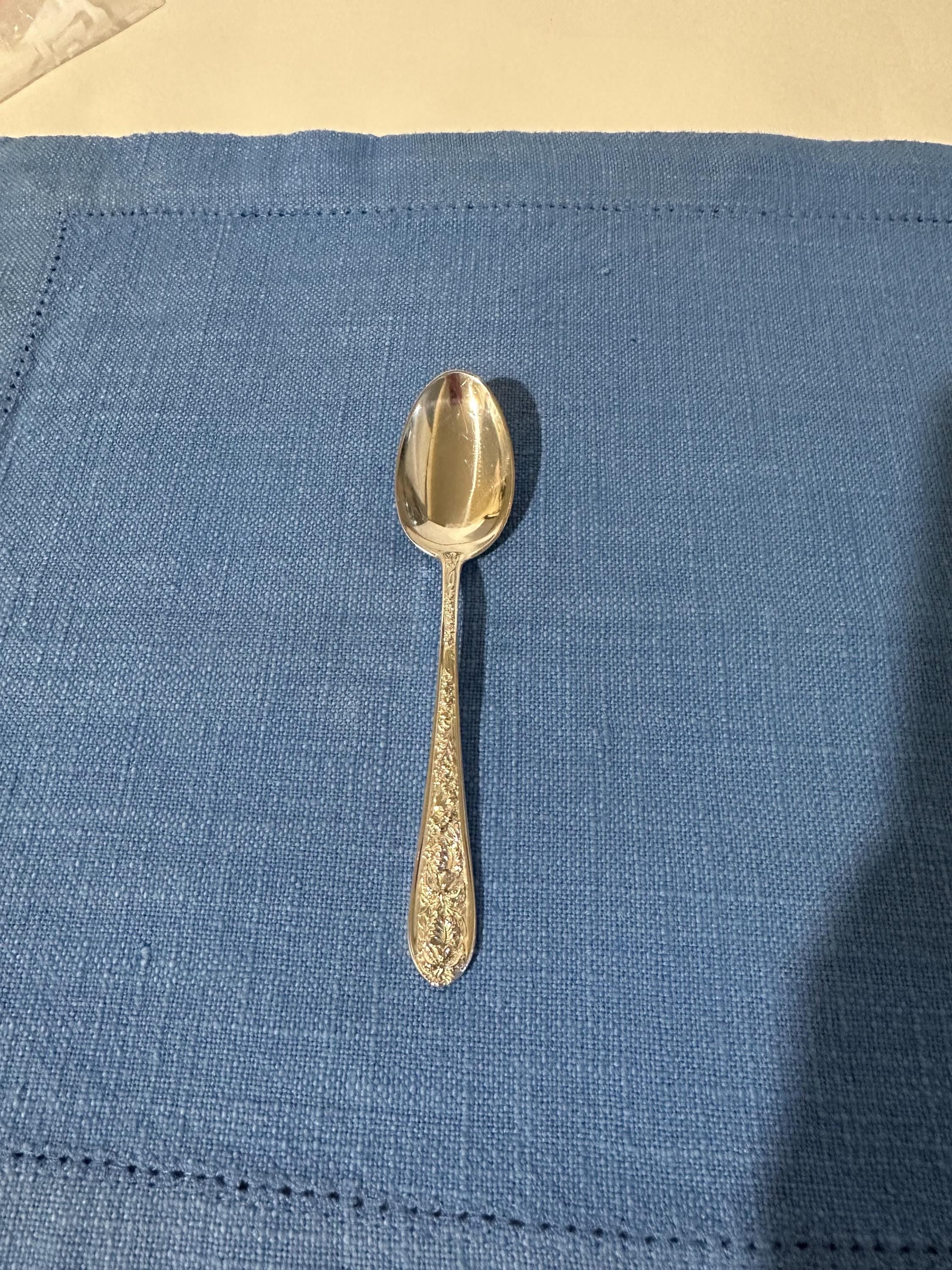 Stieff Corsage Sterling Silver Teaspoon - 5 O’Clock Spoon