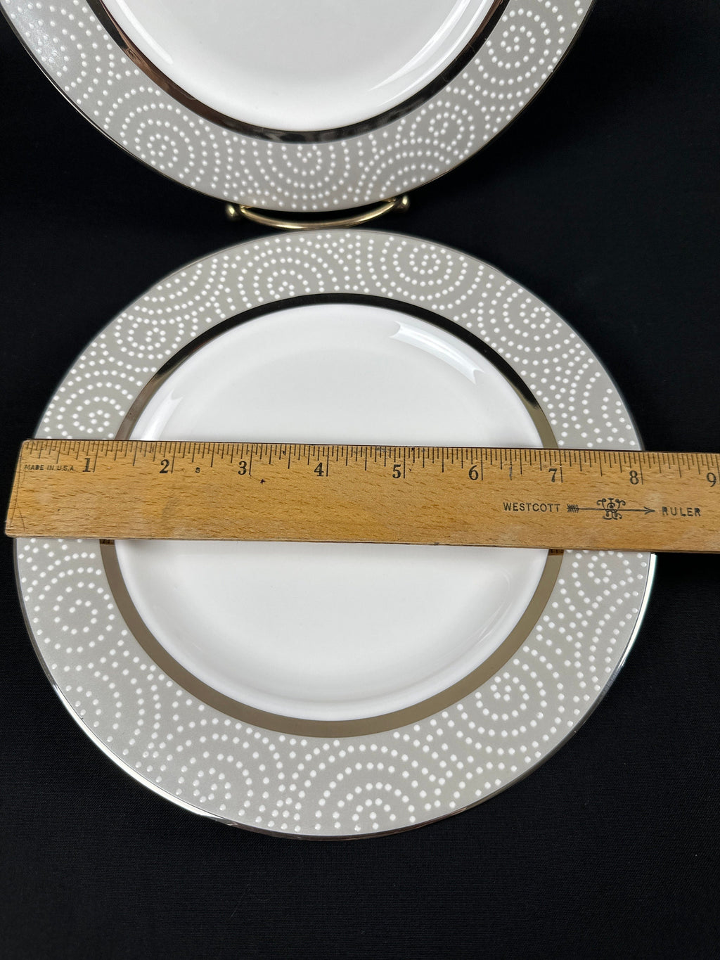 3 Kate Spade Pearl Beads Salad Plates