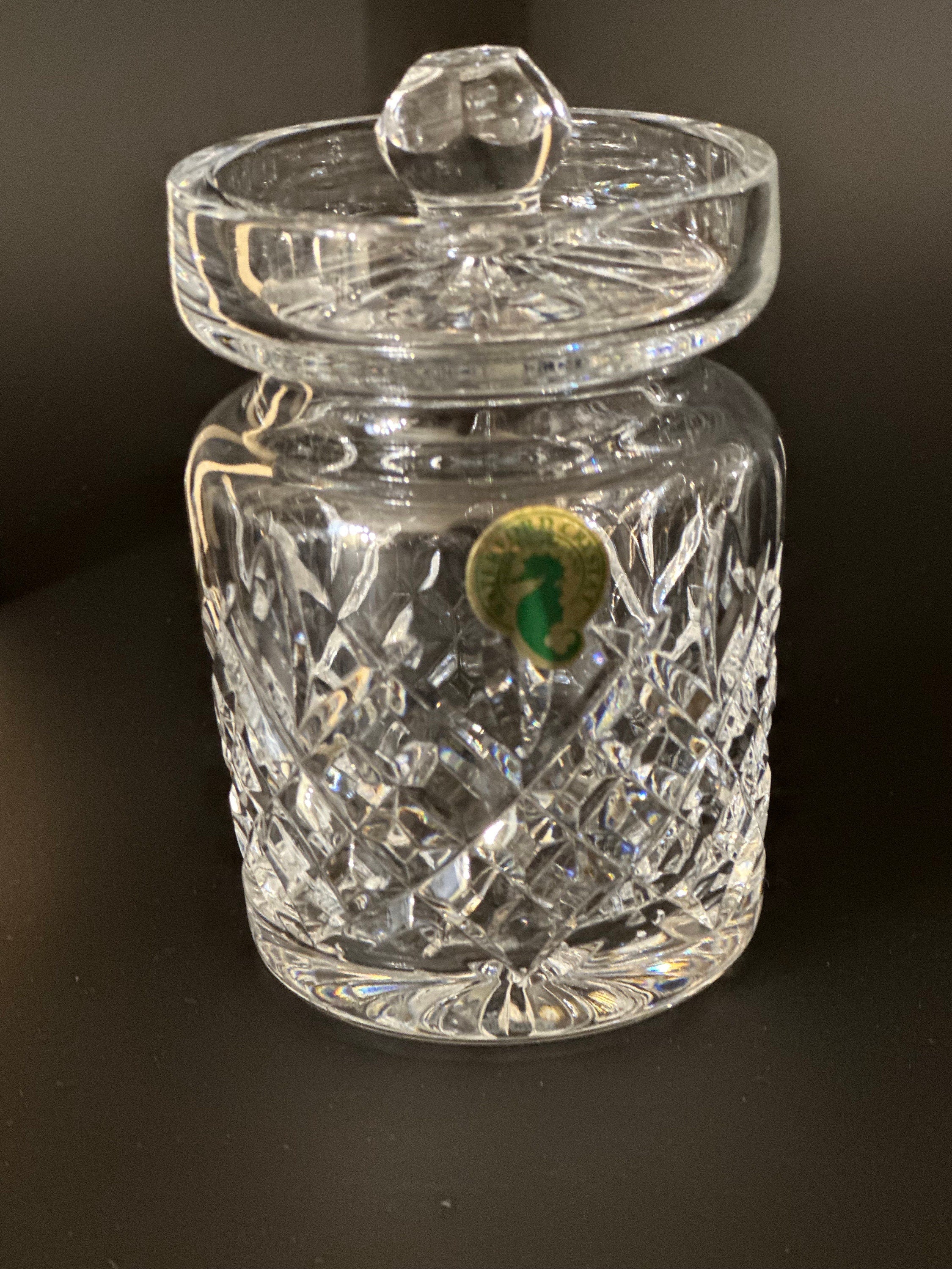 Waterford Crystal Lidded Jam/Jellie Jar in “Araglin” Pattern