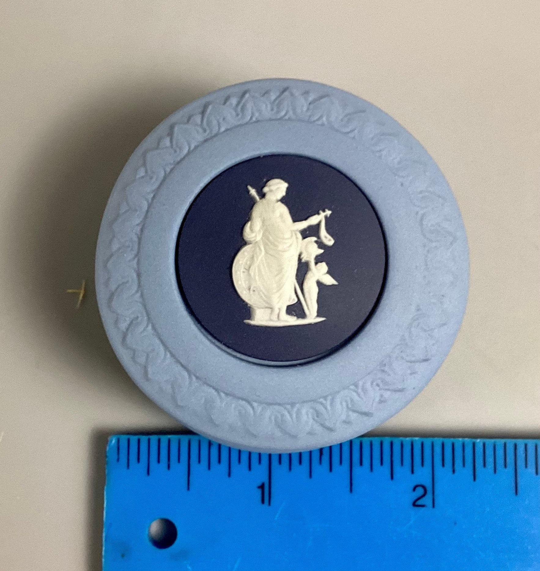 Wedgwood Blue Jasperware Pill Box