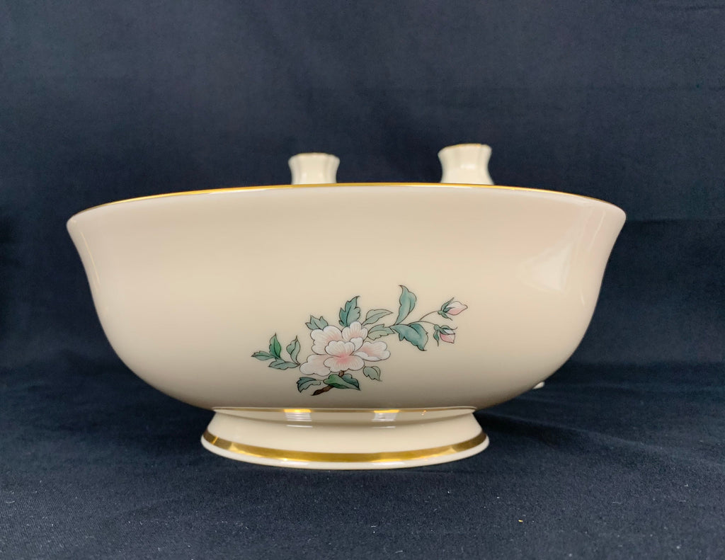 Lenox Serenade Large Serving Bowl and Matching Candlesticks