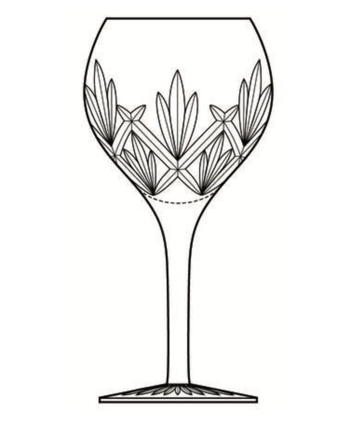 2 Waterford Crystal Eve Wine Glasses