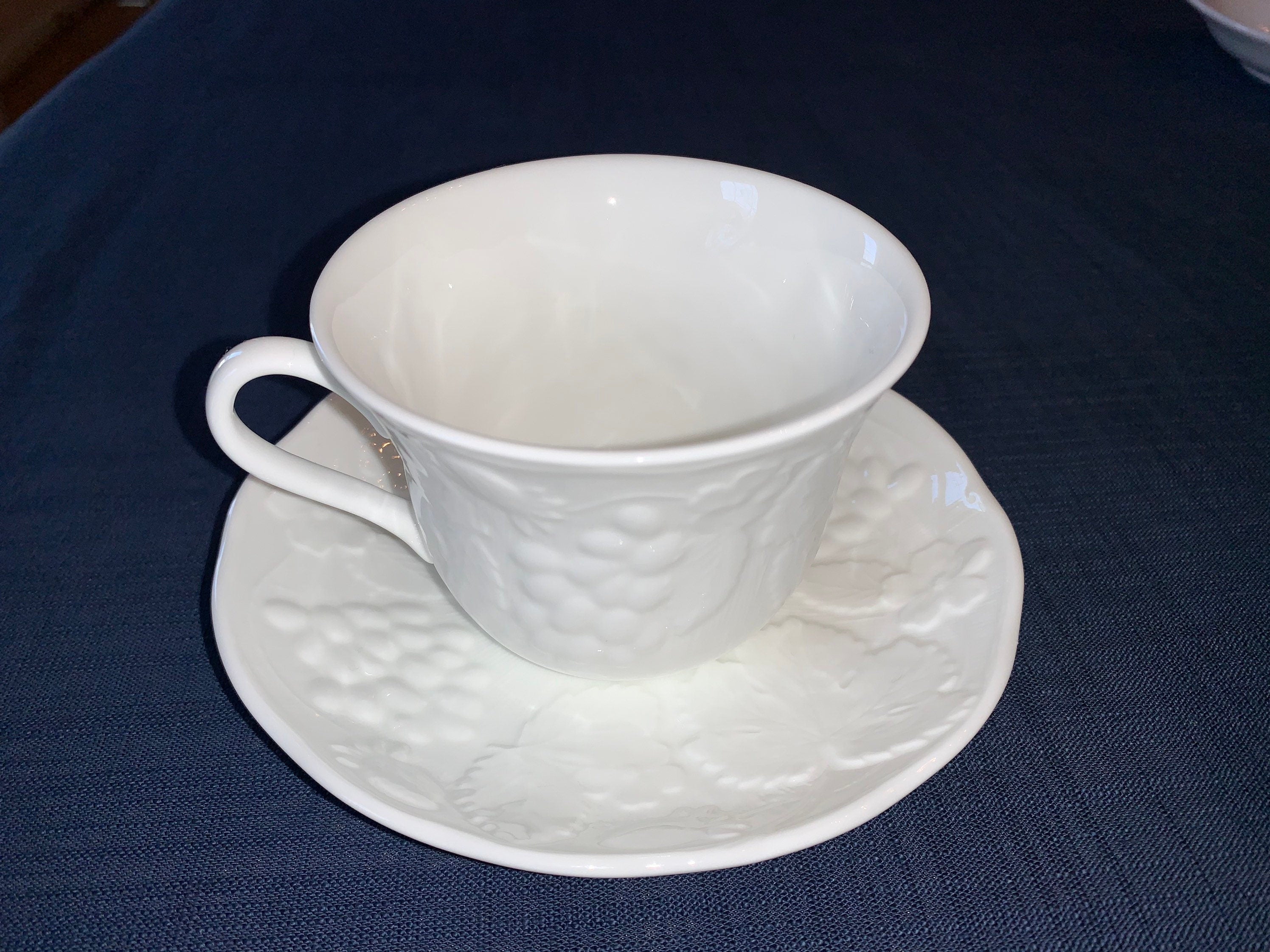 3 Wedgwood Strawberry and Vine Teacups