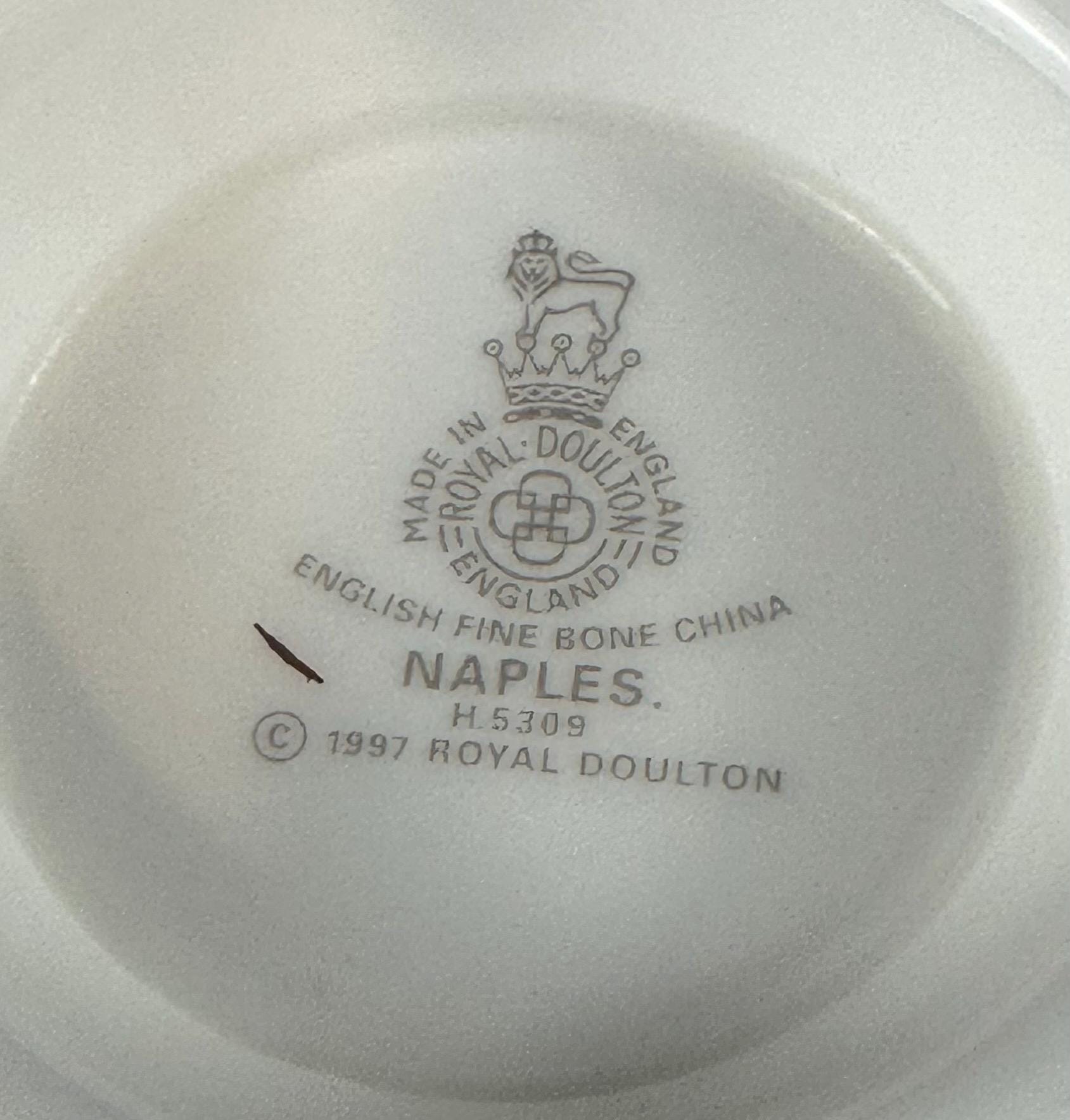 4 Royal Doulton Naples Teacups and Saucers