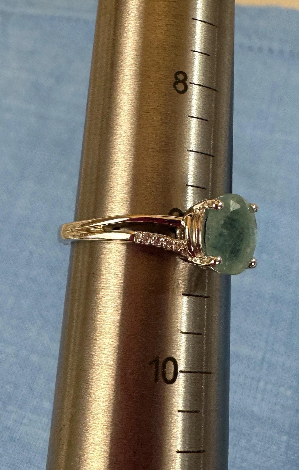 Sterling Silver and Jadite Ring size 9