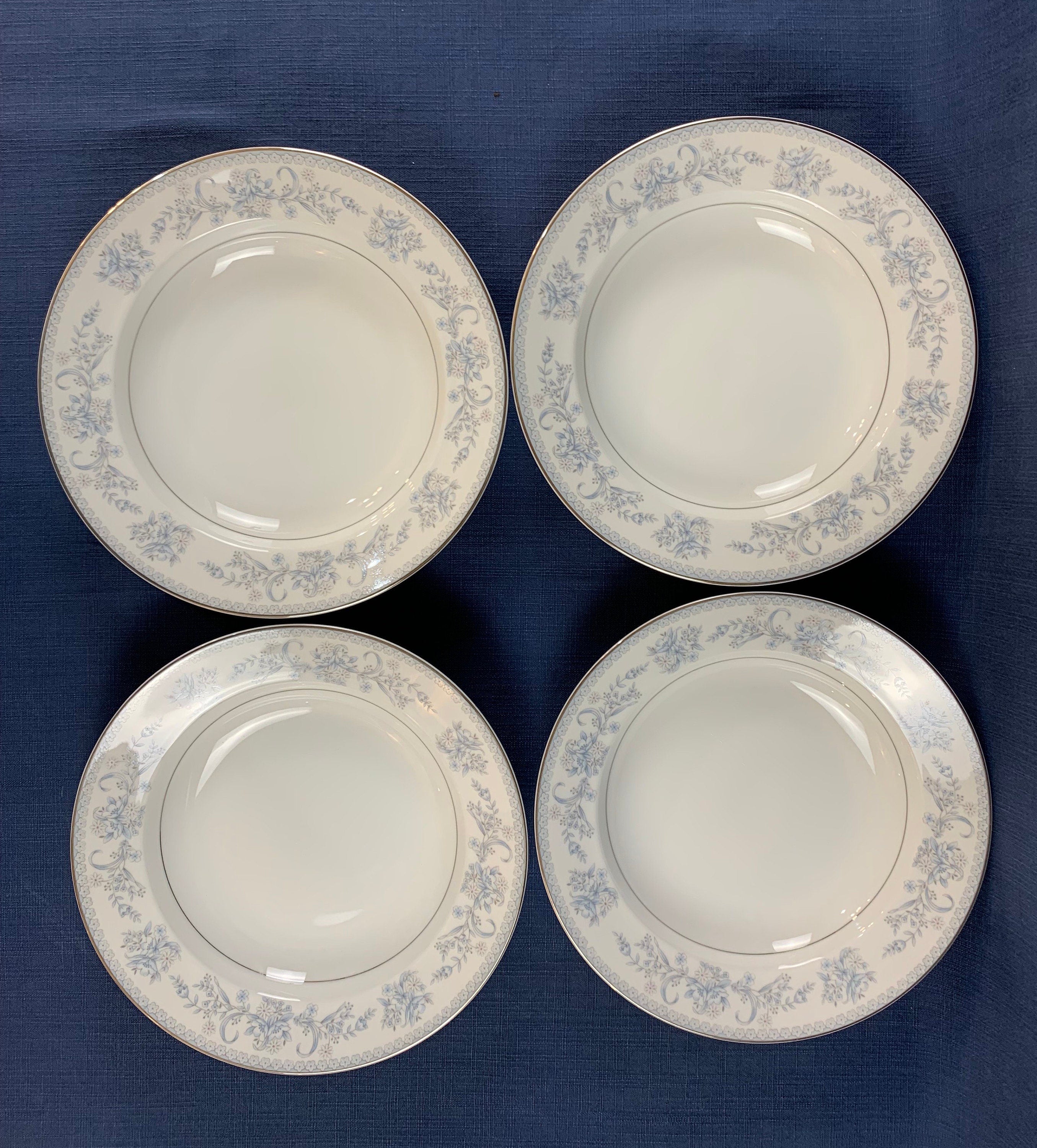 4 Mikasa Dresden Rose Soup Bowls