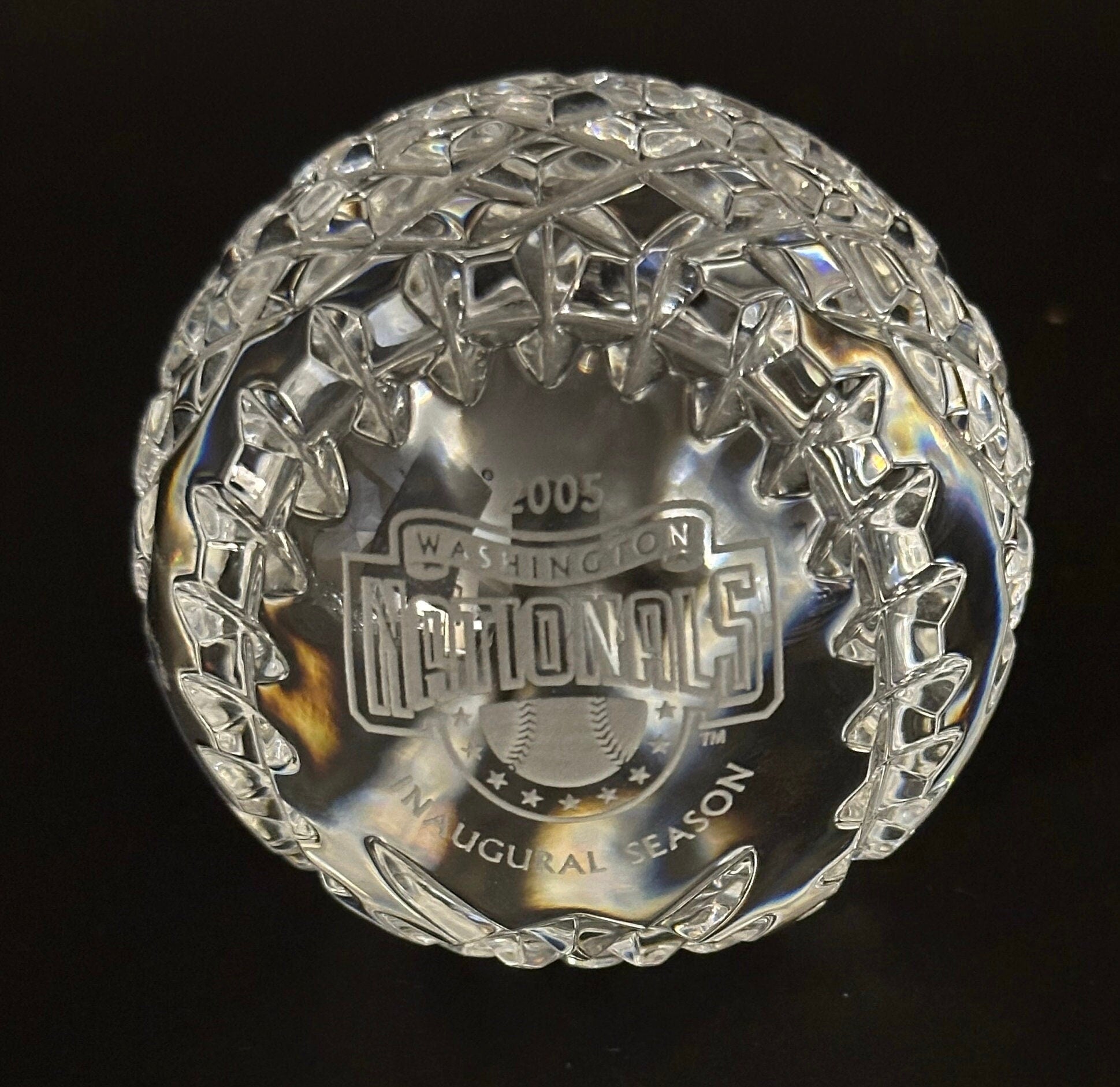 Waterford Crystal Washington Nationals Baseball Paperweight 2005