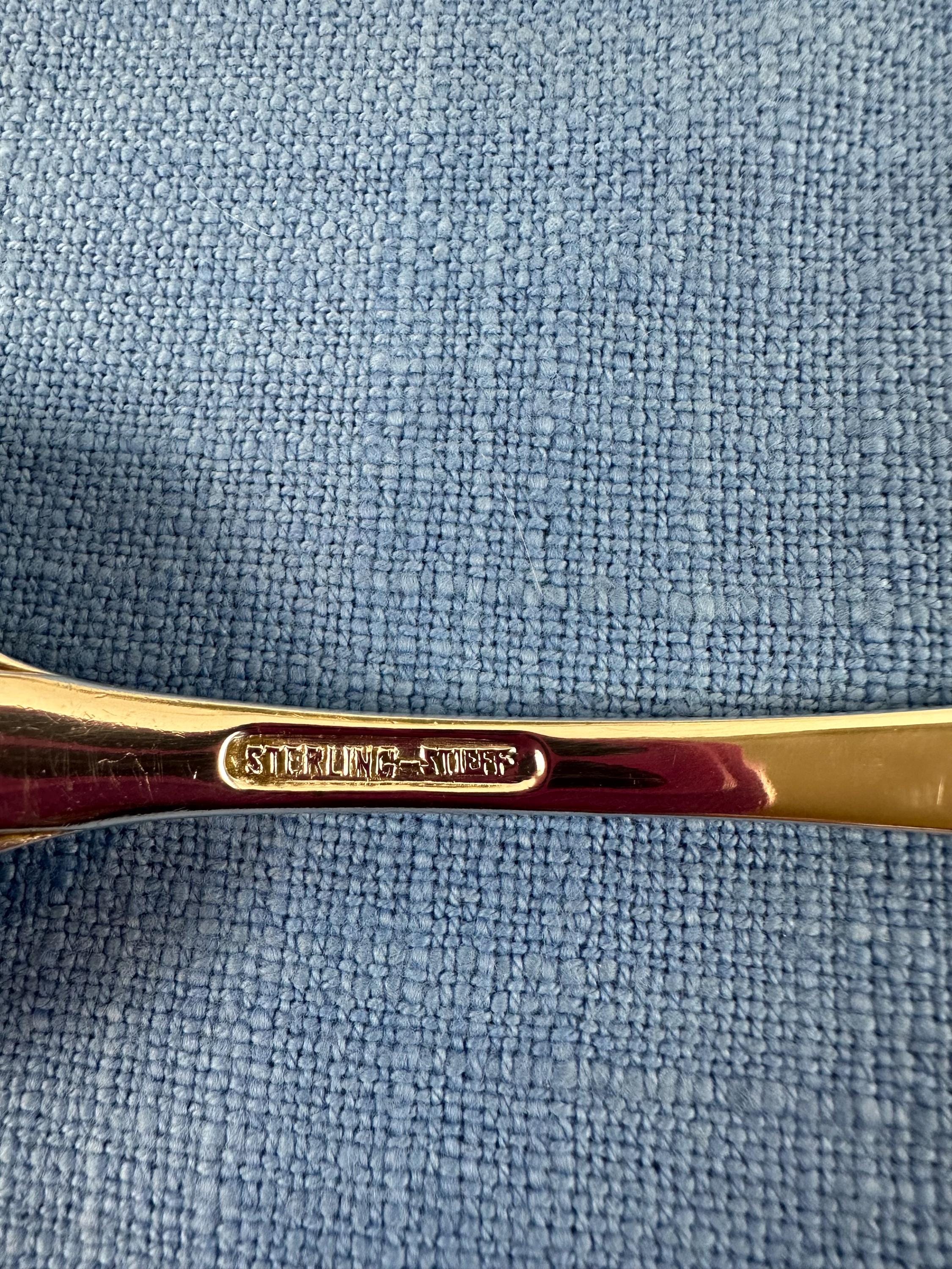 Stieff Rose Large Sterling Serving Spoon