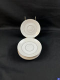 6 Lenox Opal Innocence Stripe Saucers