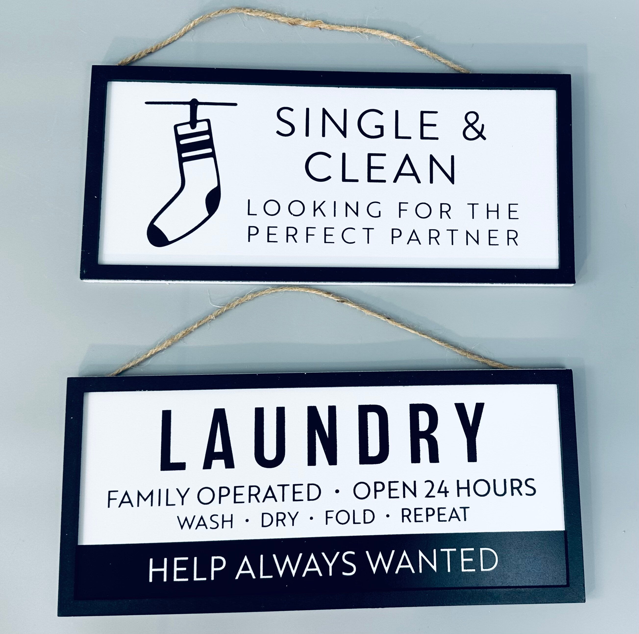 2 Laundry Room Signs Funny Decor
