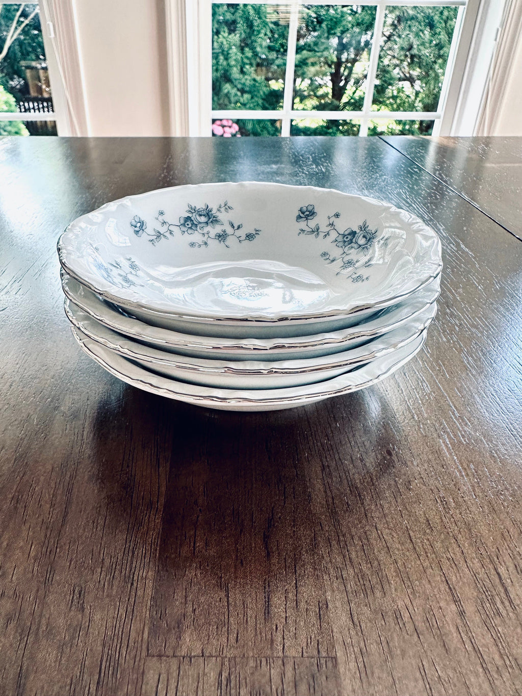4 Johann Haviland Blue Garland Fruit Bowls