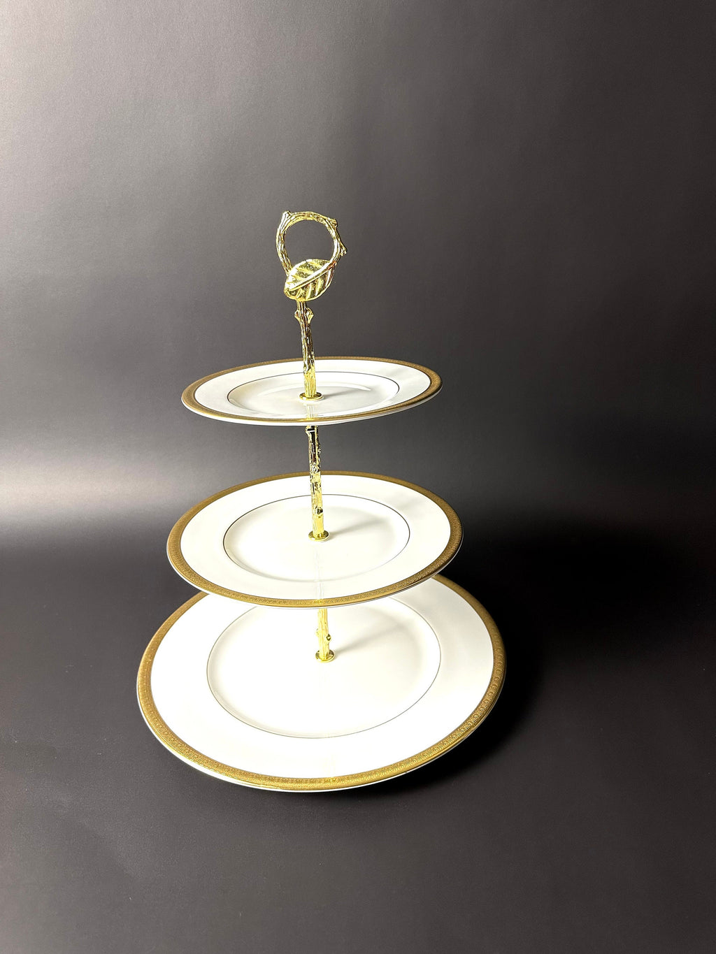 Royal Doulton Royal Gold 3 Tiered Server/Tidbit Tray