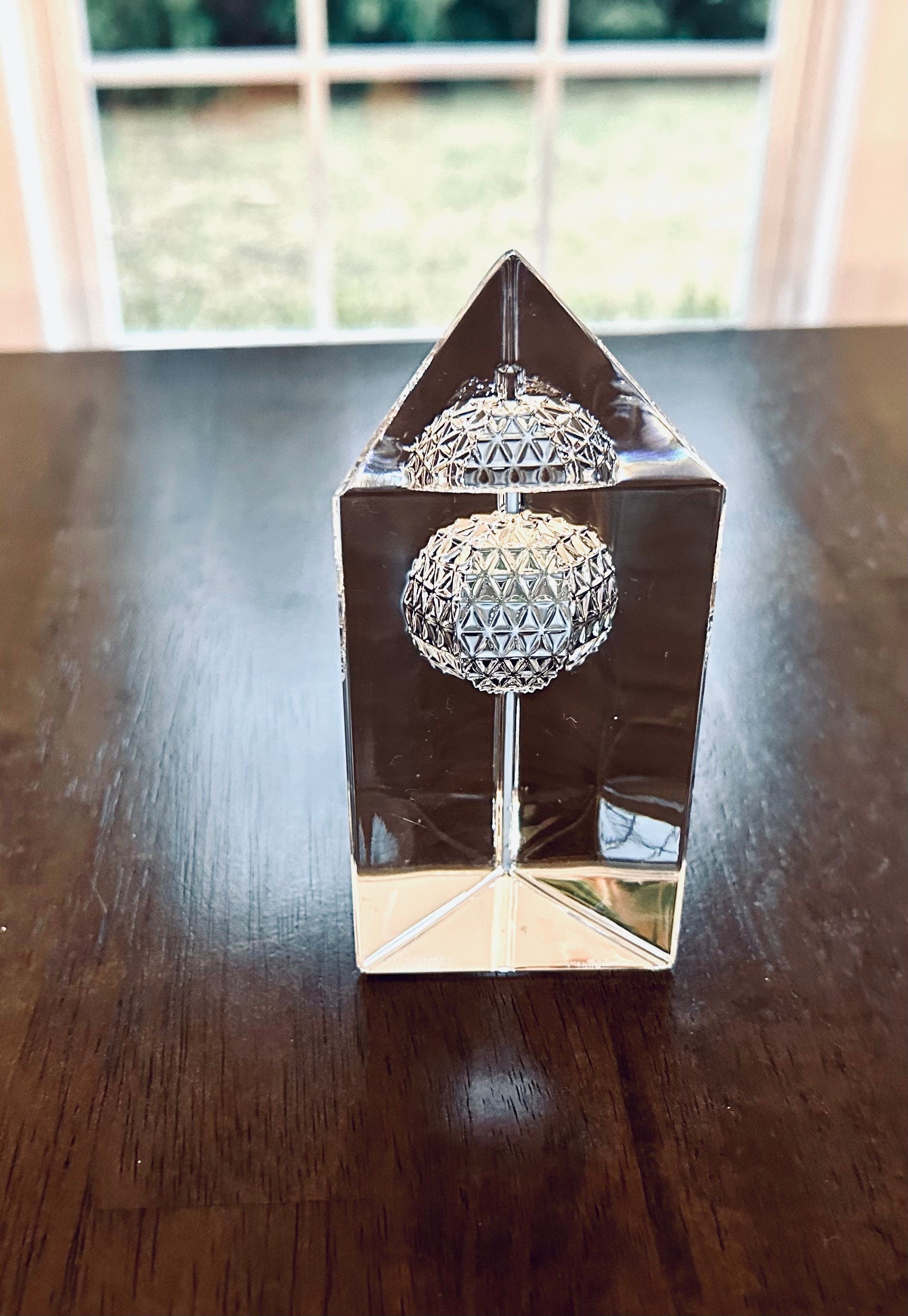 Waterford Crystal Golf Ball in a Prism Paperweight