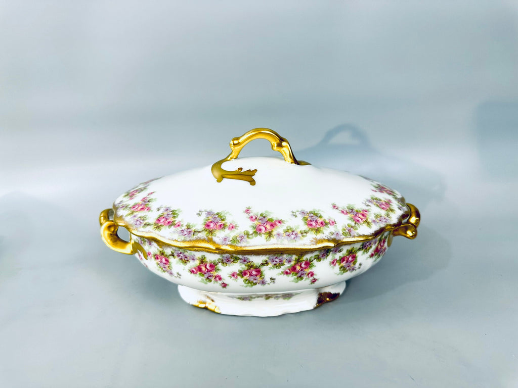 Elite Limoges Bridal Wreath Covered Bowl by Bawo and Dotter
