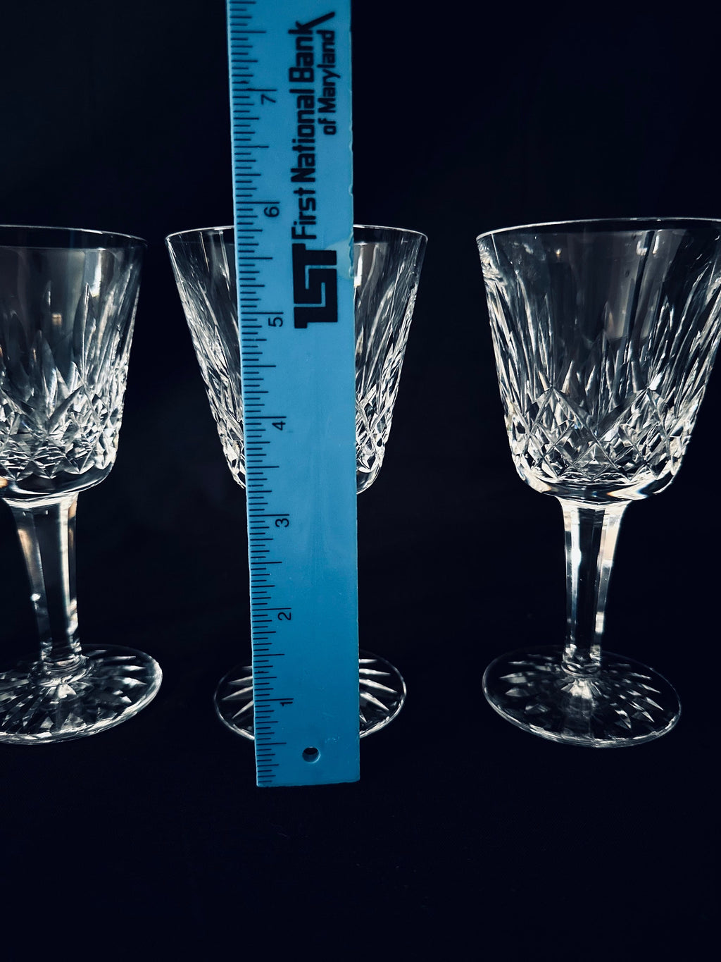 8 Waterford Lismore Crystal Wine Glasses