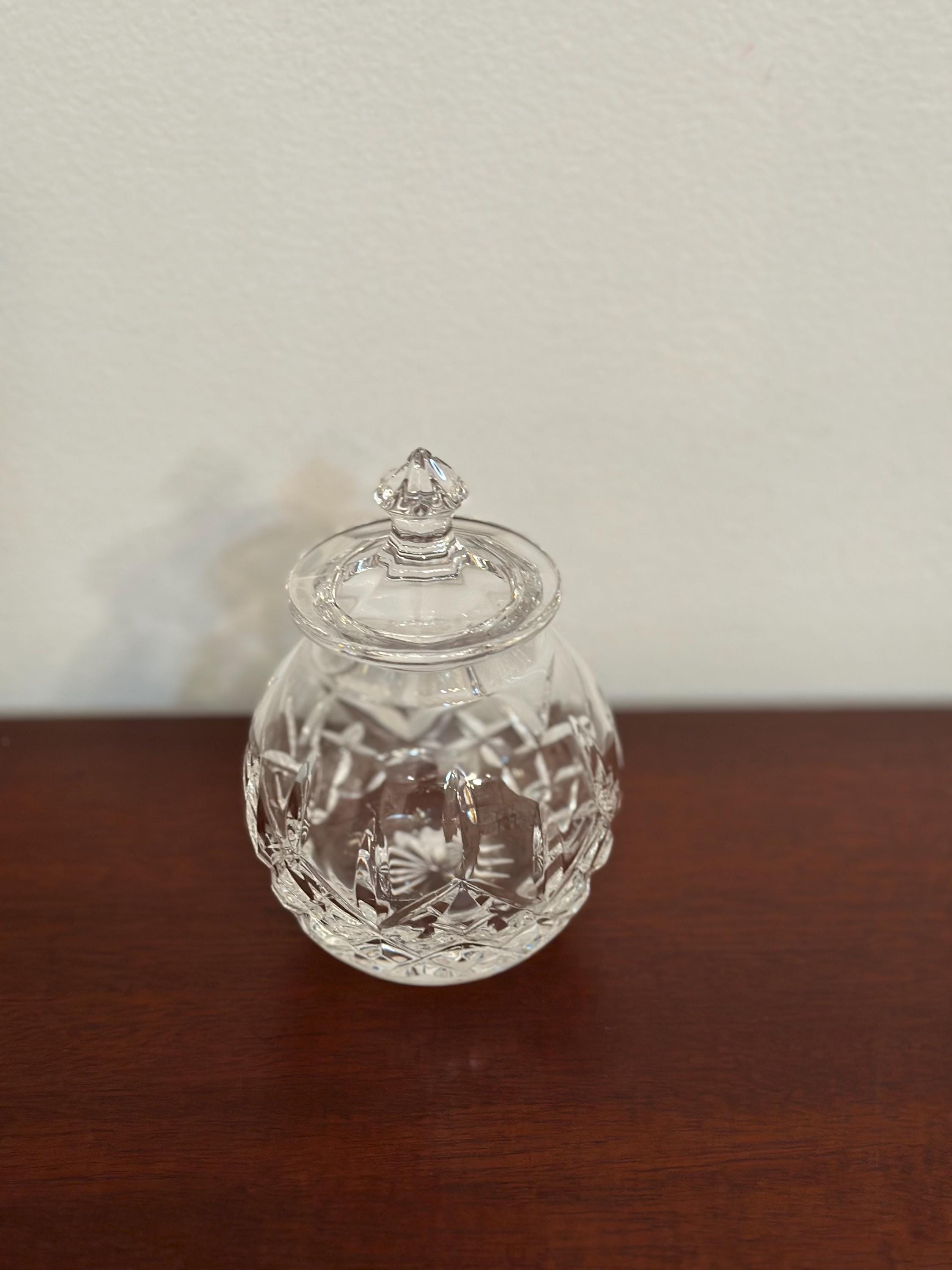 Rare Waterford Crystal Lismore Honey Pot