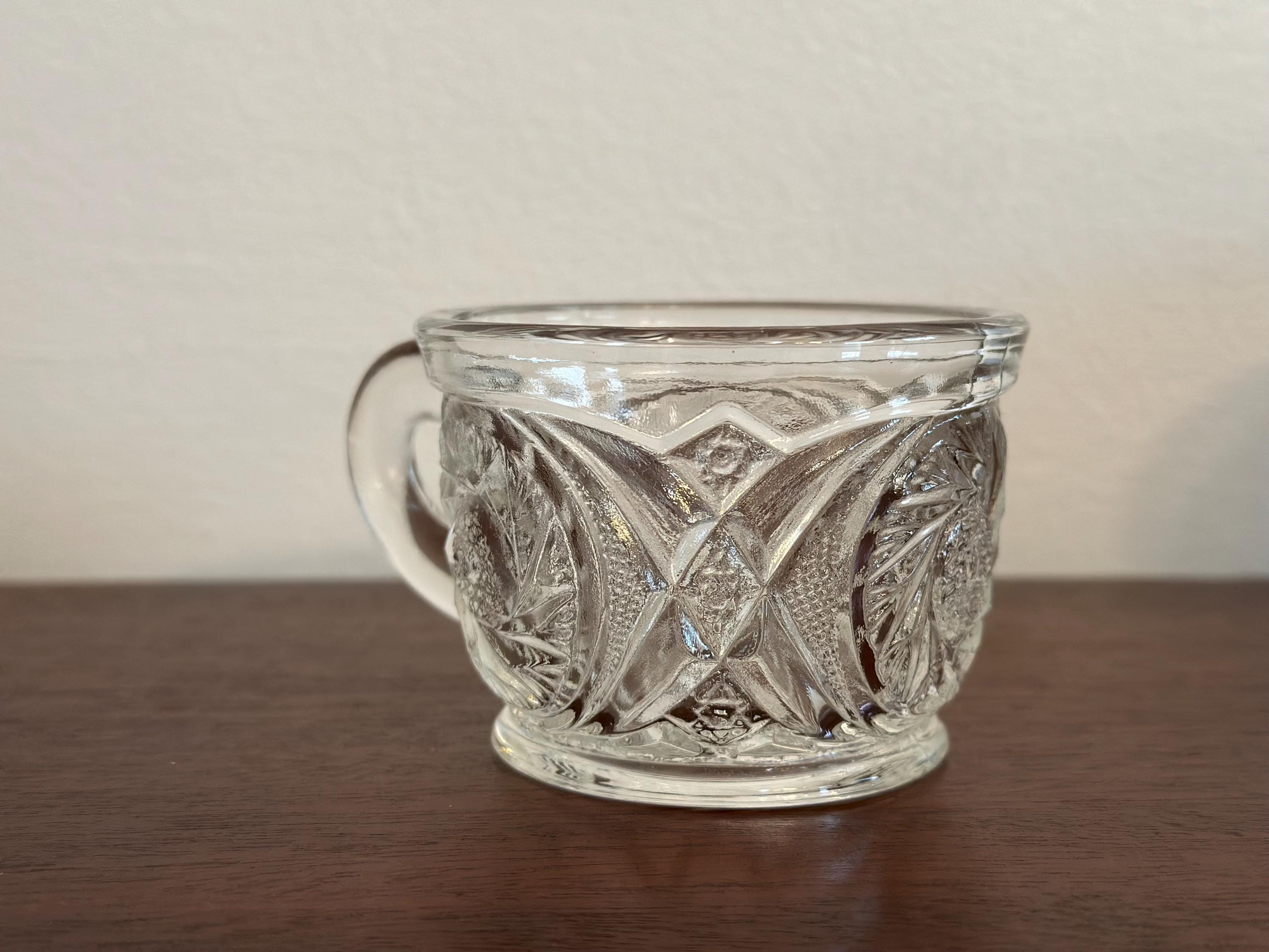 1900s Antique McKee Aztec Punchbowl and Cups