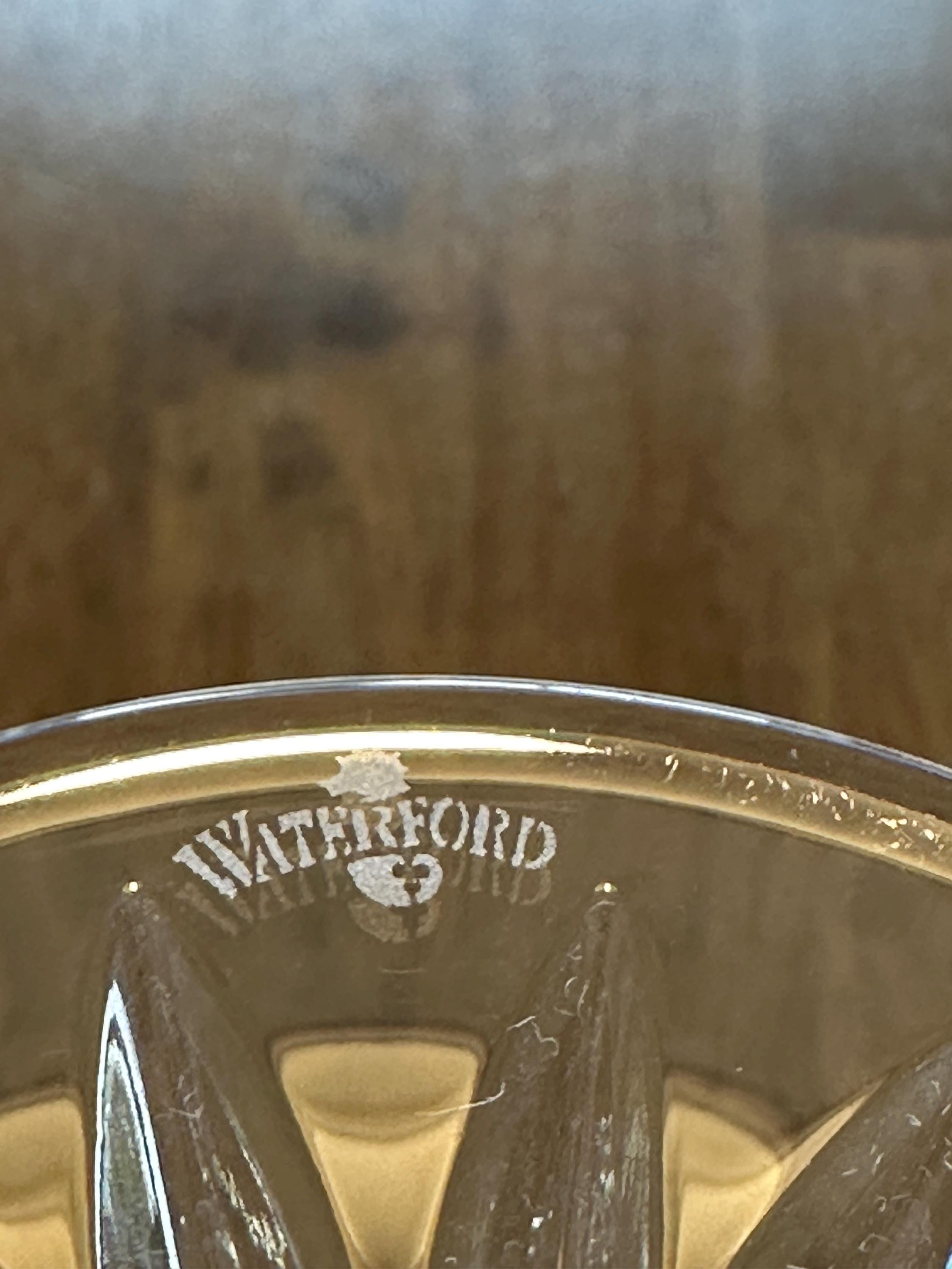 2 Waterford Crystal Serenity Sapphire Goblets