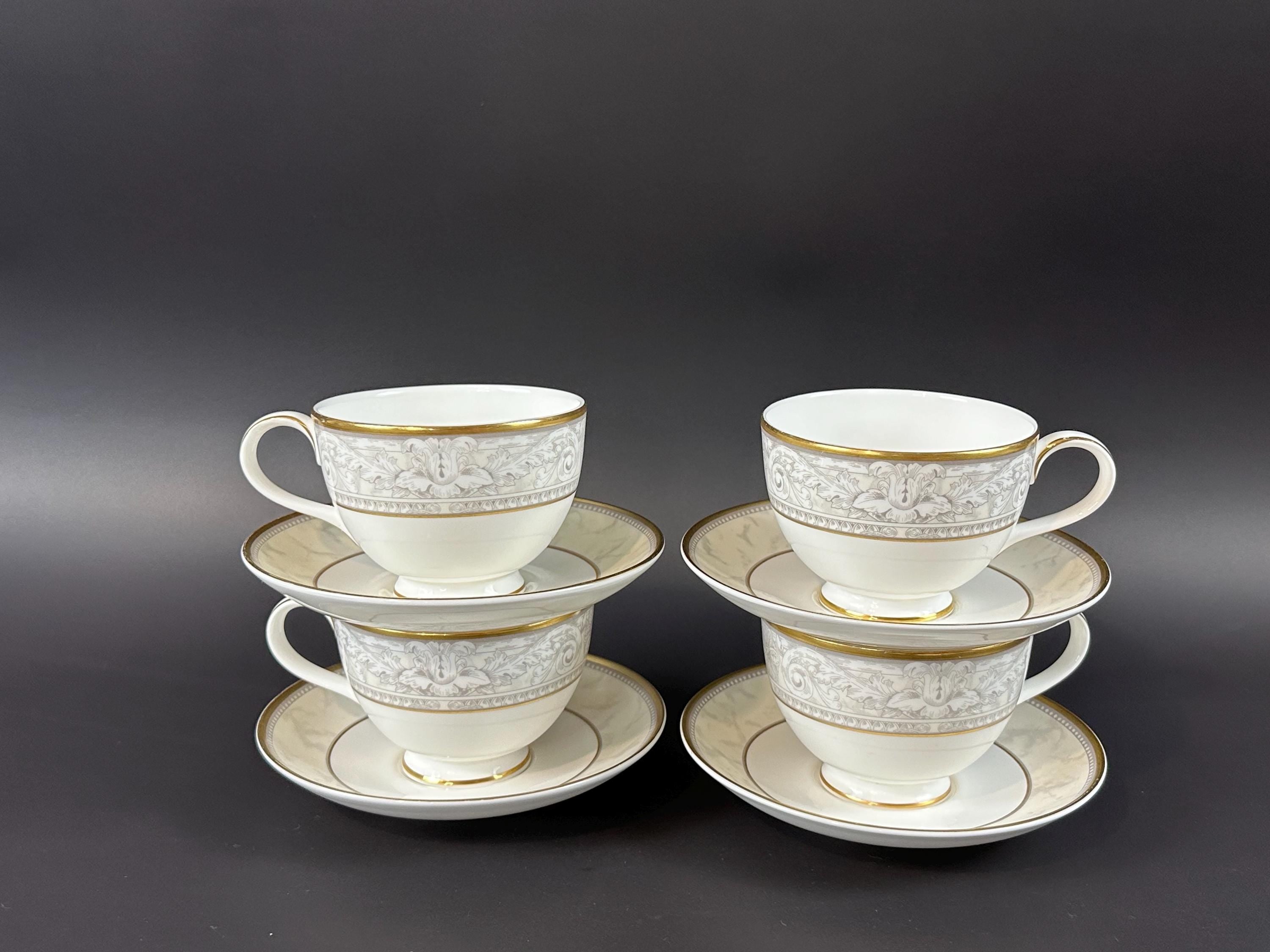 4 Royal Doulton Naples Teacups and Saucers