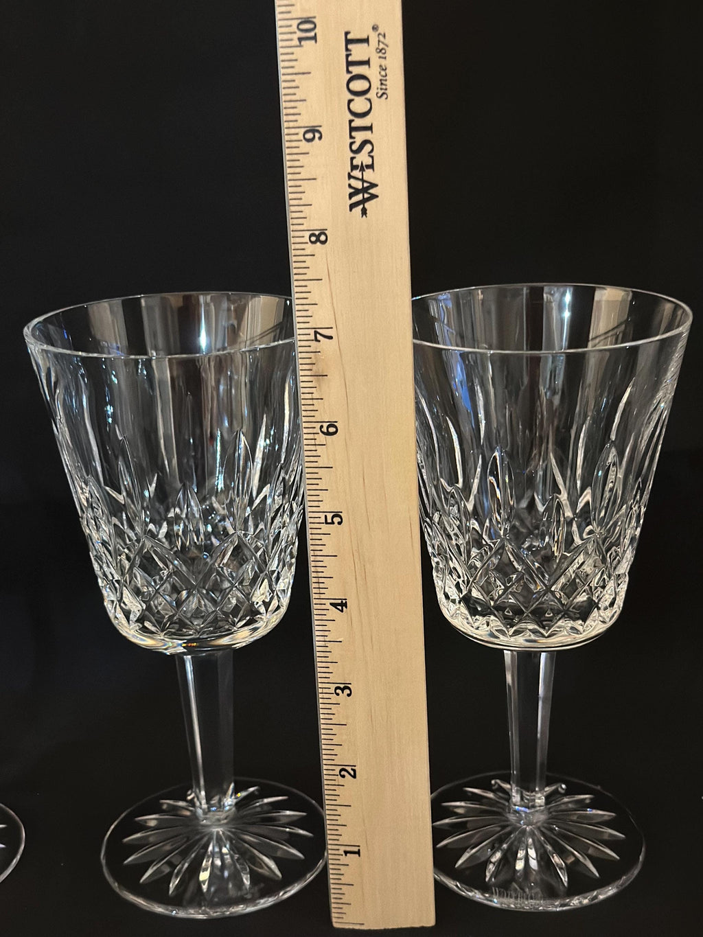 2 Waterford Crystal Lismore Claret Glasses