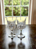 2 Kosta Boda Prince White Wine Glasses