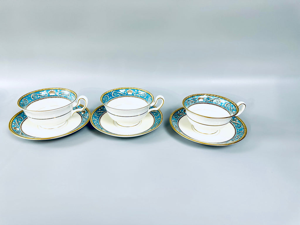 Wedgwood Runnymede Turquoise Teacup and Saucer