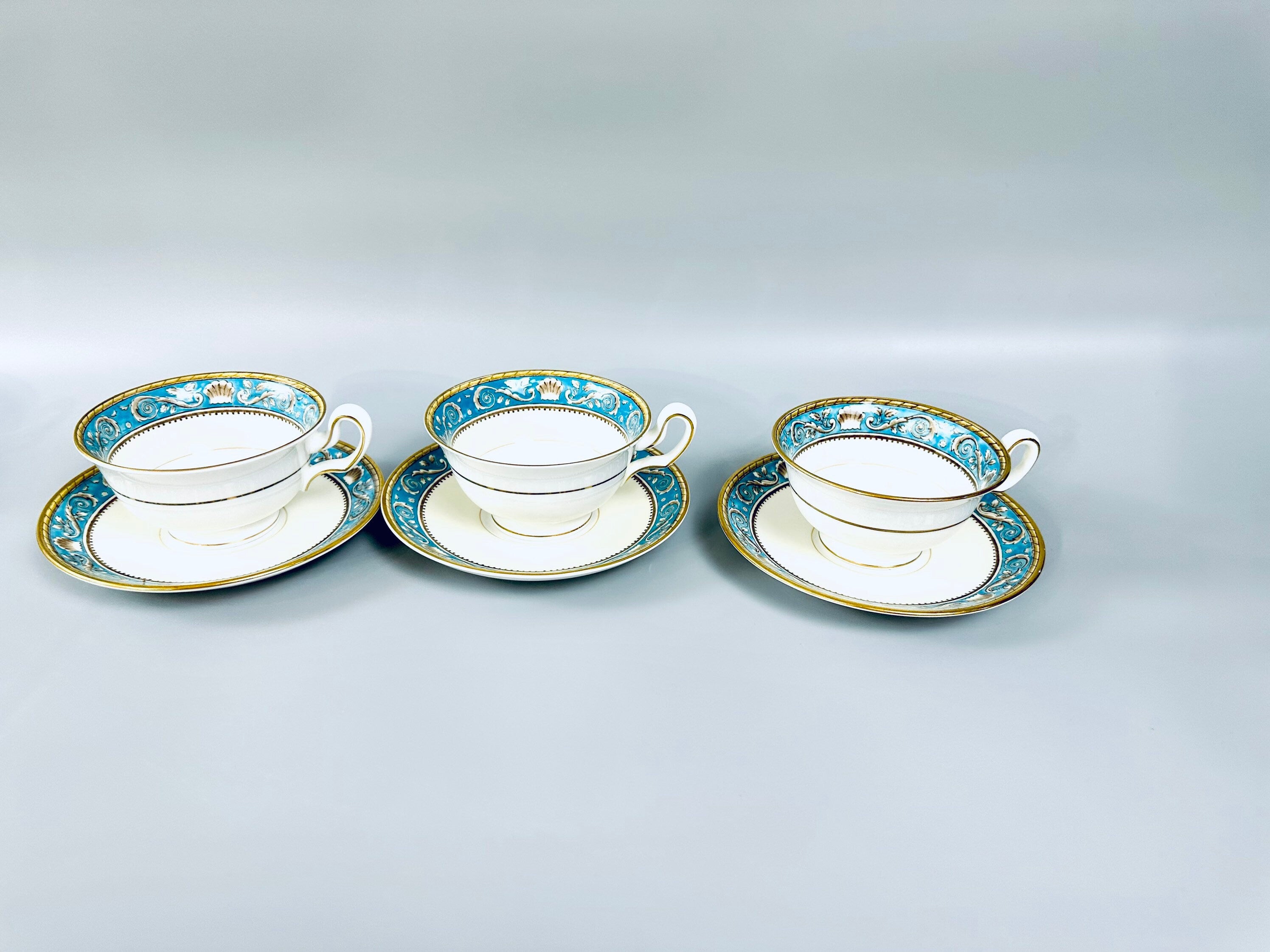 Wedgwood Runnymede Turquoise Teacup and Saucer