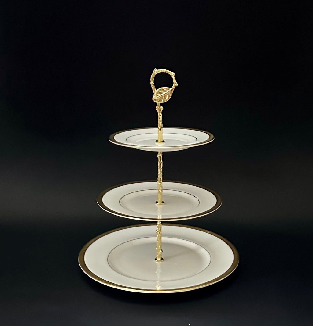 Royal Doulton Royal Gold 3 Tiered Server/Tidbit Tray