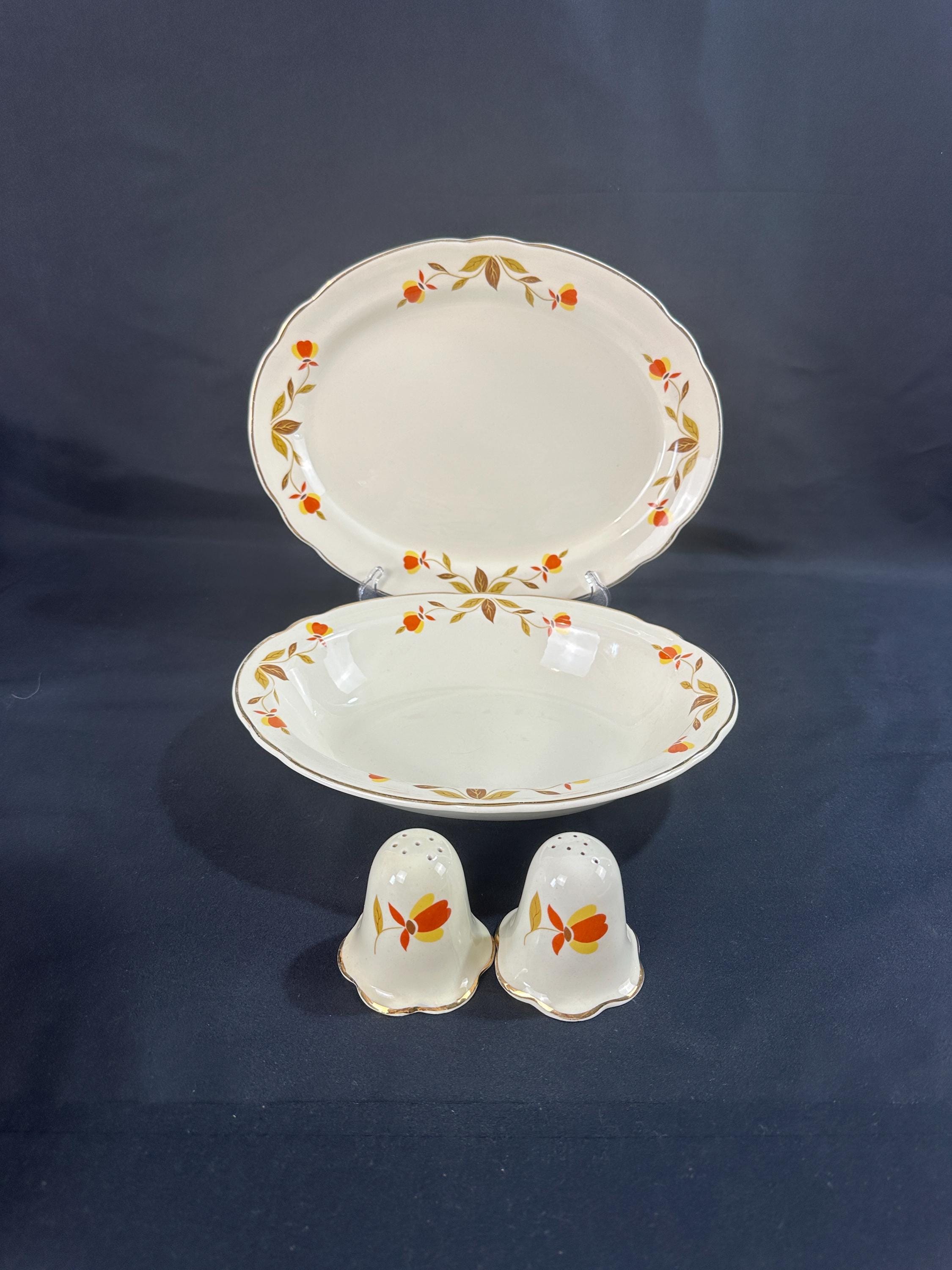 Hall Pottery Autumn Leaf Hostess Set