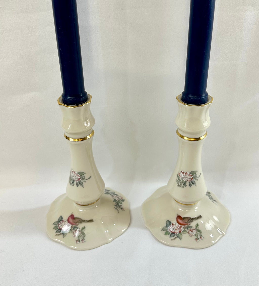 Pair of Lenox Serenade Candlesticks