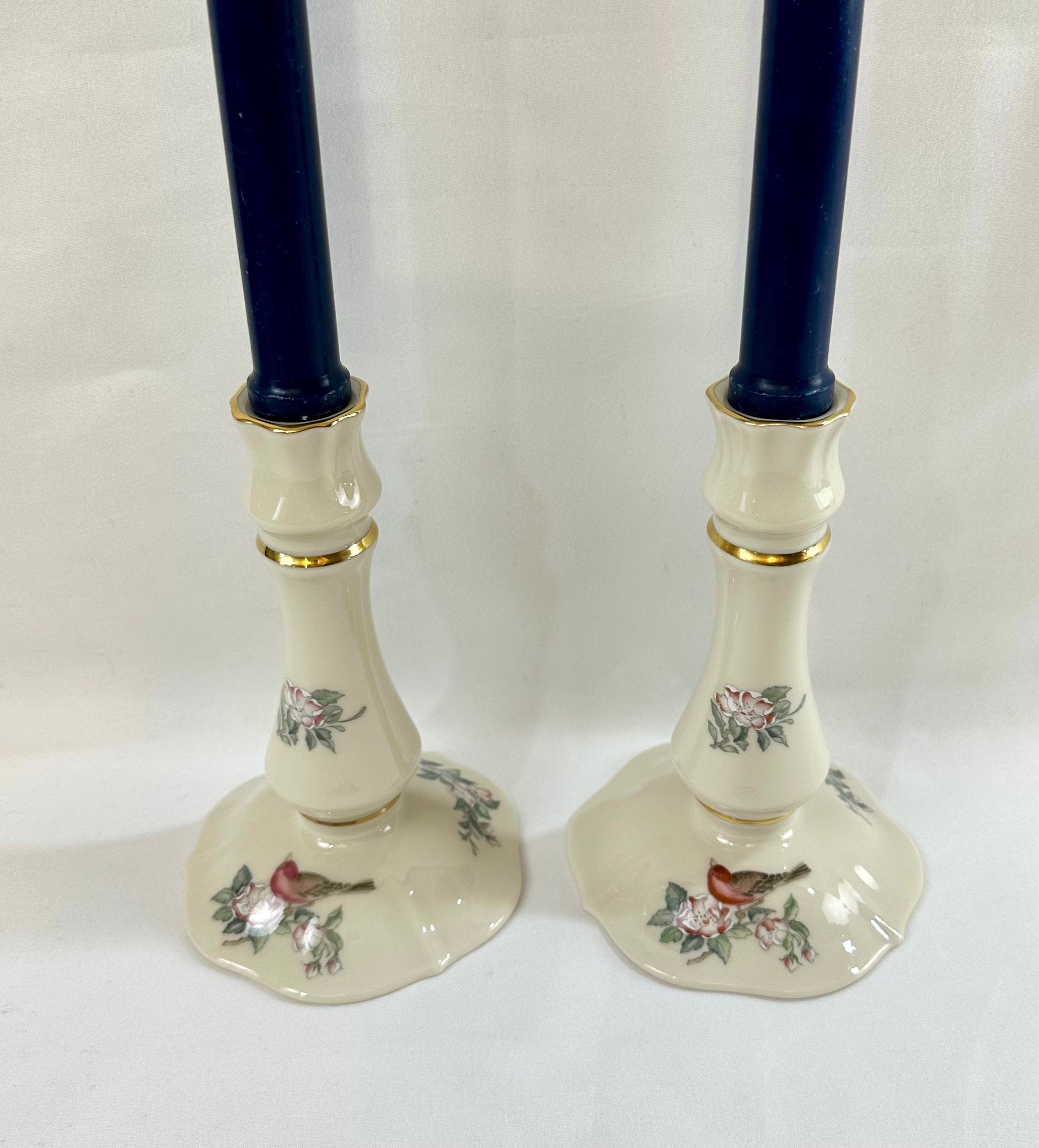 Pair of Lenox Serenade Candlesticks