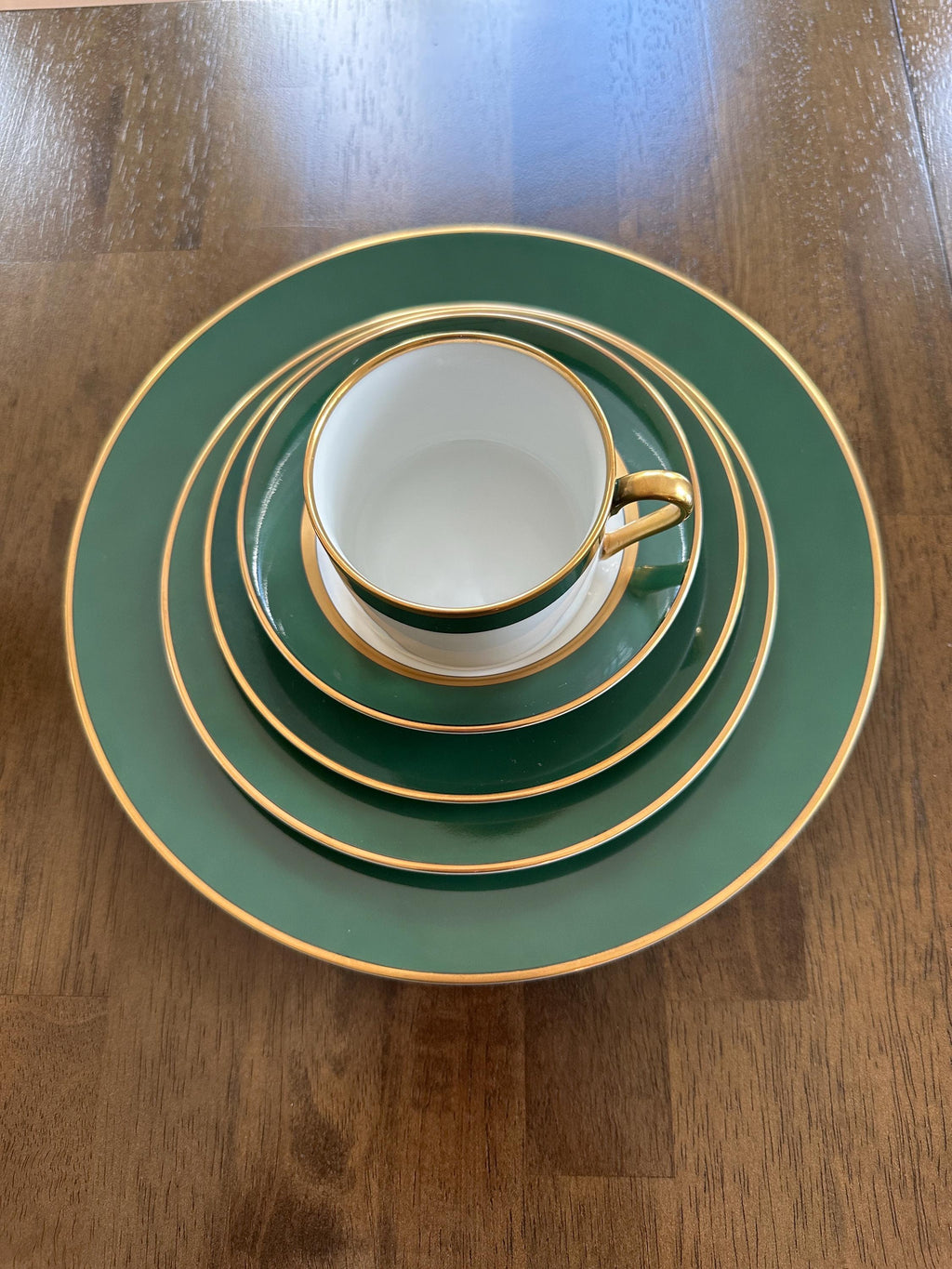 4 Place Settings of Fitz and Floyd Renaissance Green