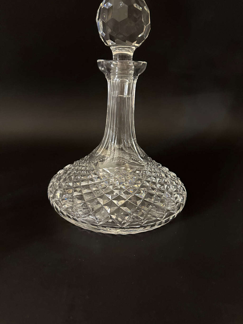 Waterford Crystal Ships Decanter & Stopper Alana Pattern
